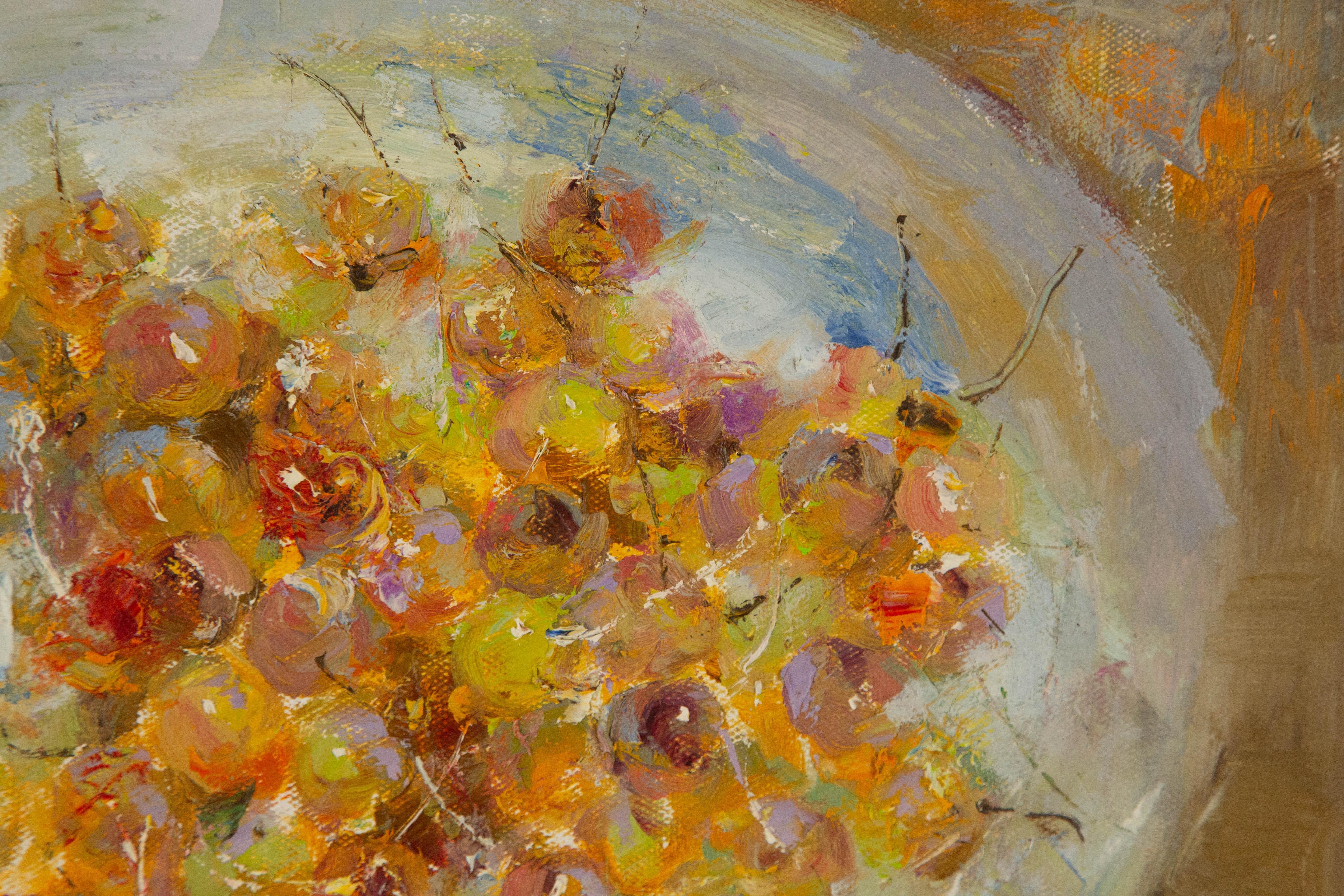Qun Song Stillleben Original Öl auf Leinwand „Some Cherries“ im Angebot 4