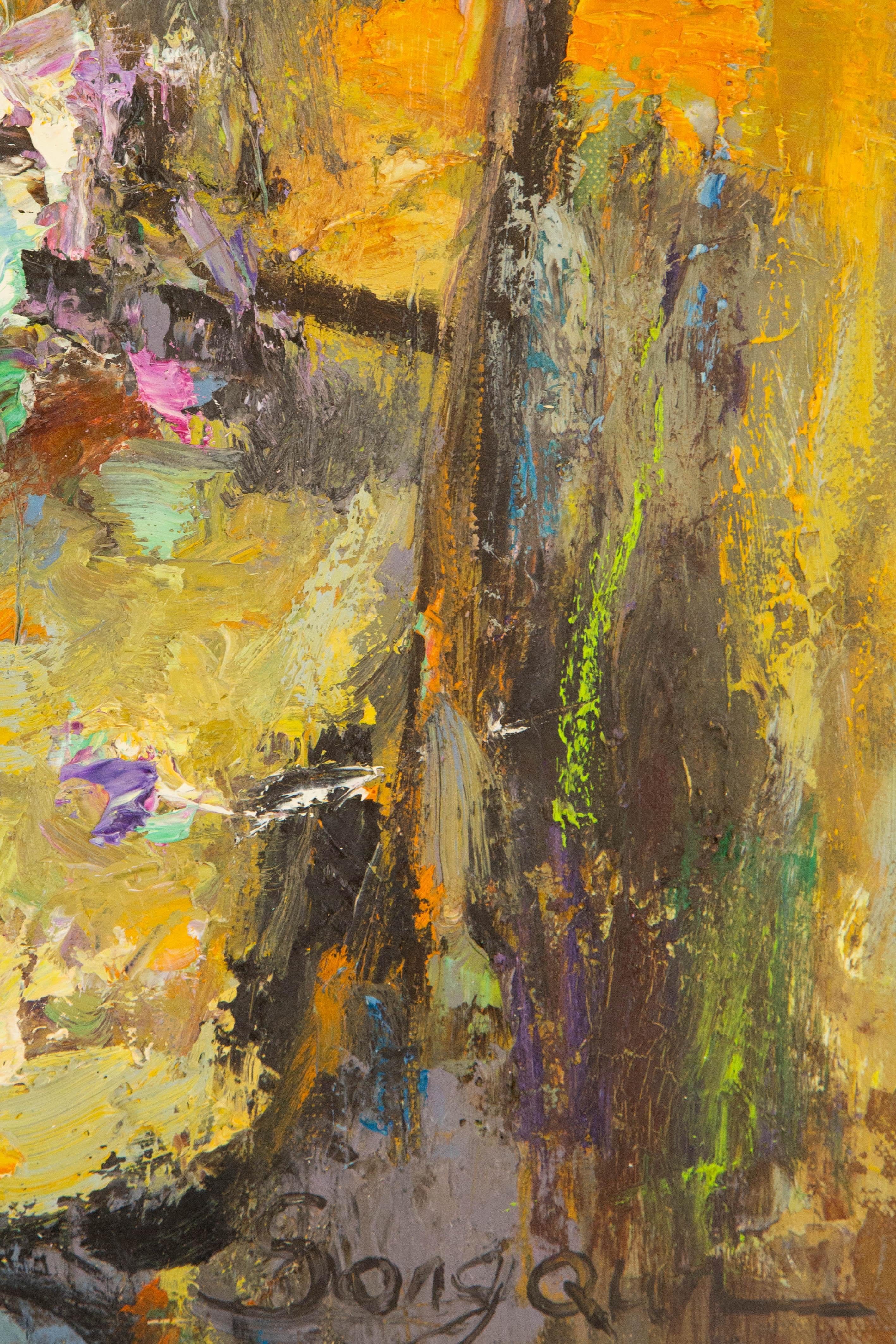 Qun Song Floral Original Ölgemälde auf Leinwand „Flower Whisper“ im Angebot 4