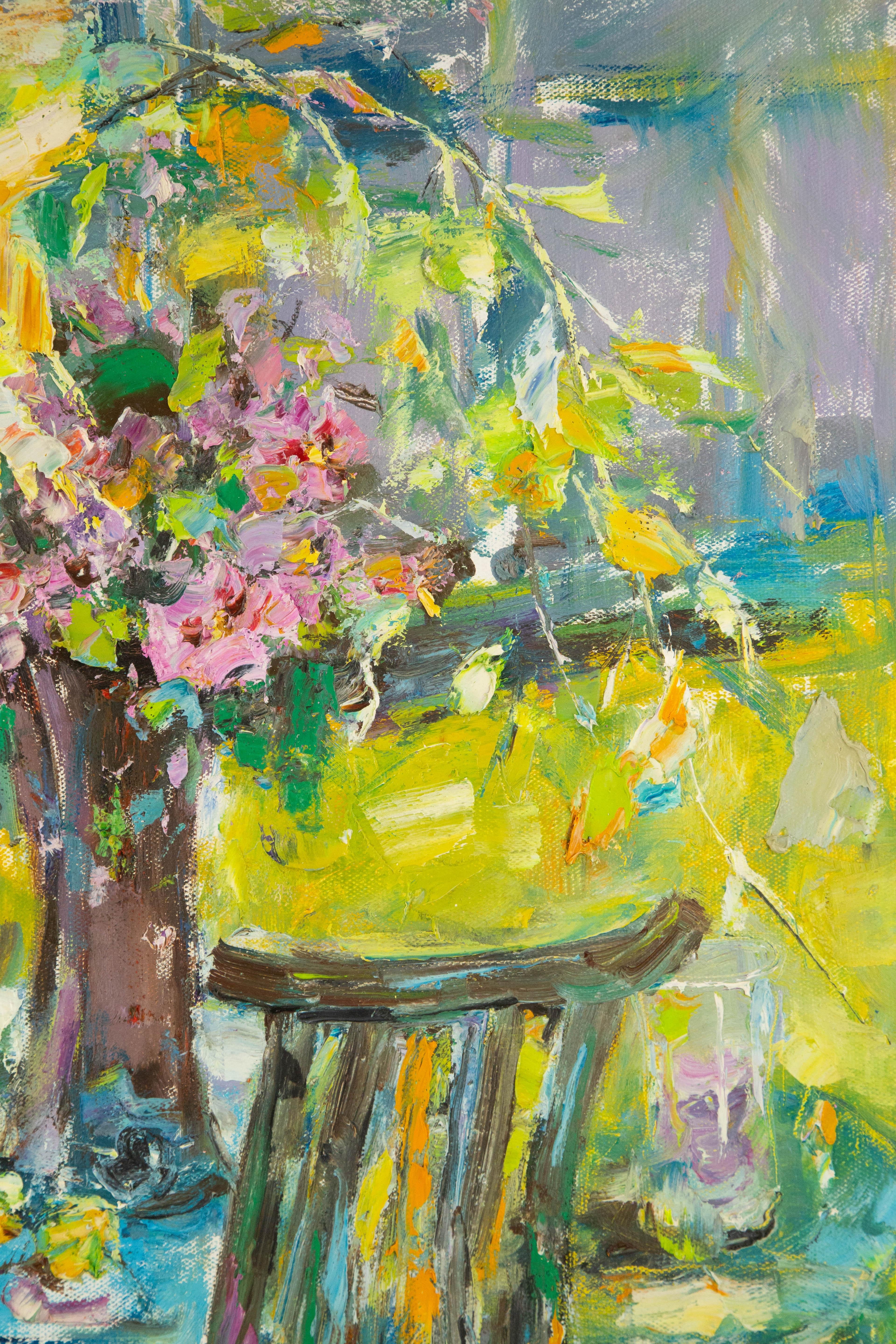 Qun Song Impressionist Original Oil On Canvas 