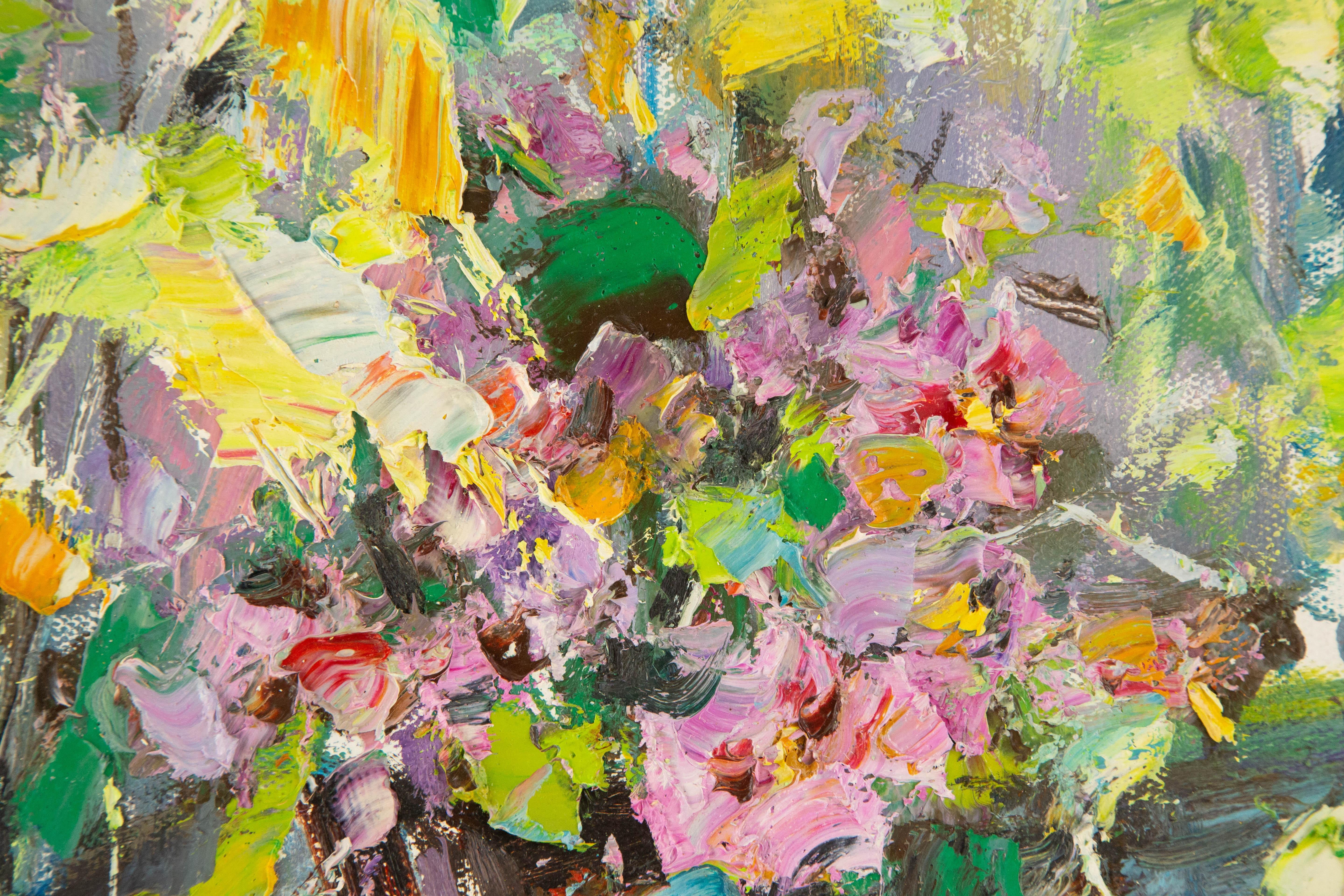 Qun Song Impressionist Original Oil On Canvas 