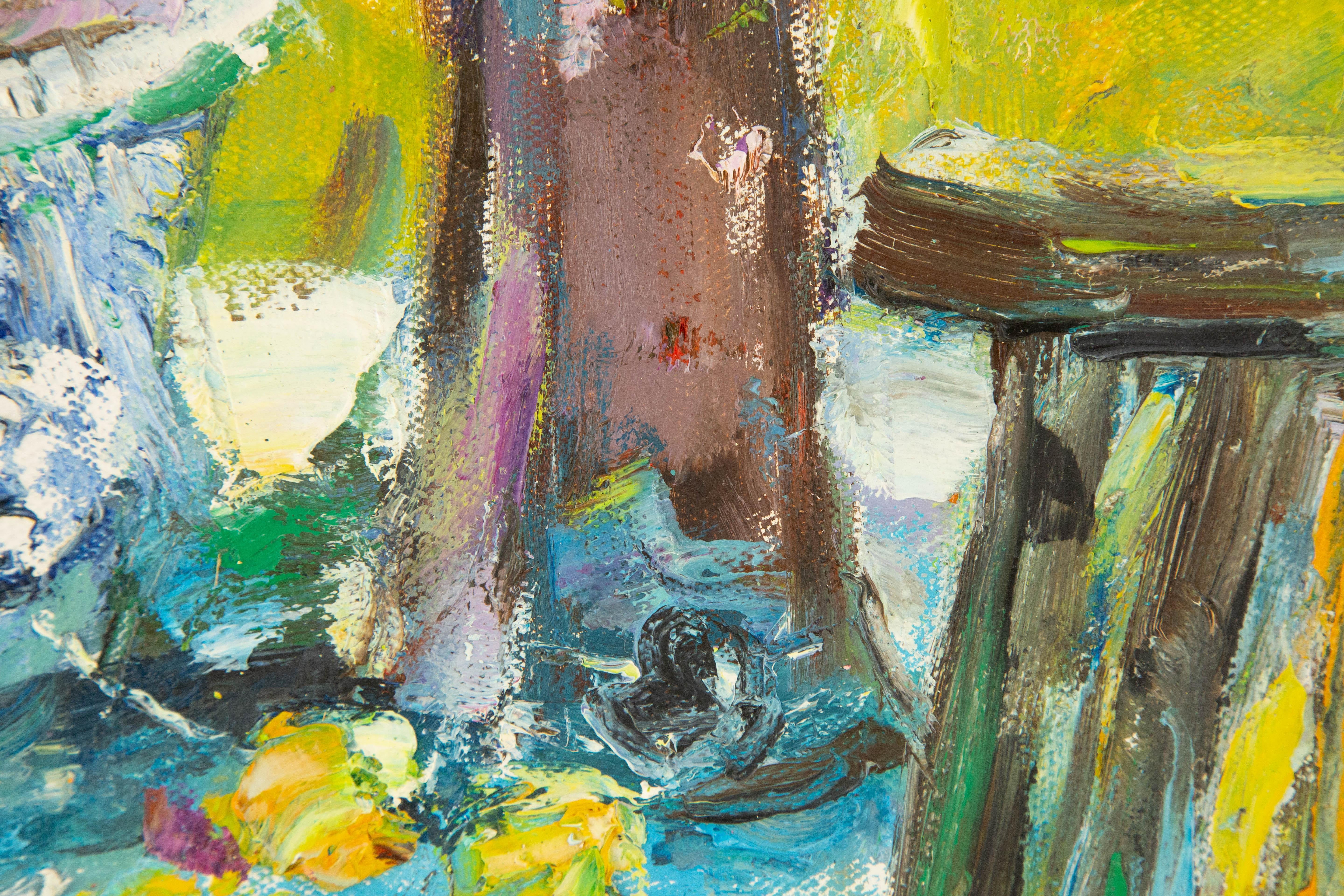 Qun Song Impressionist Original Oil On Canvas 