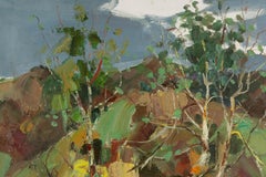 Qun Song Impressionist Original Oil On Canvas "Trees In Autumn"