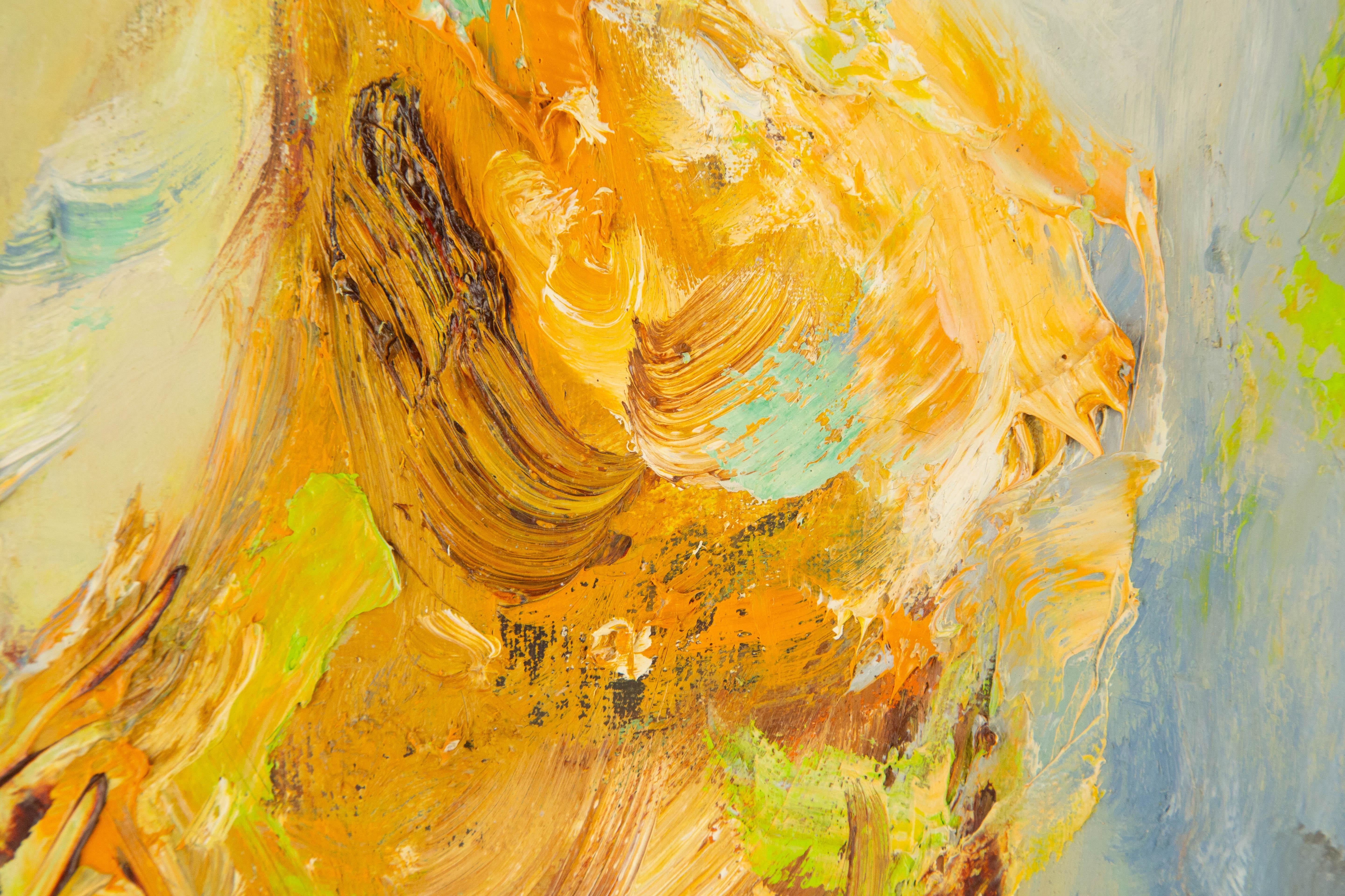 Qun Song Portrait Original Oil On Canvas 