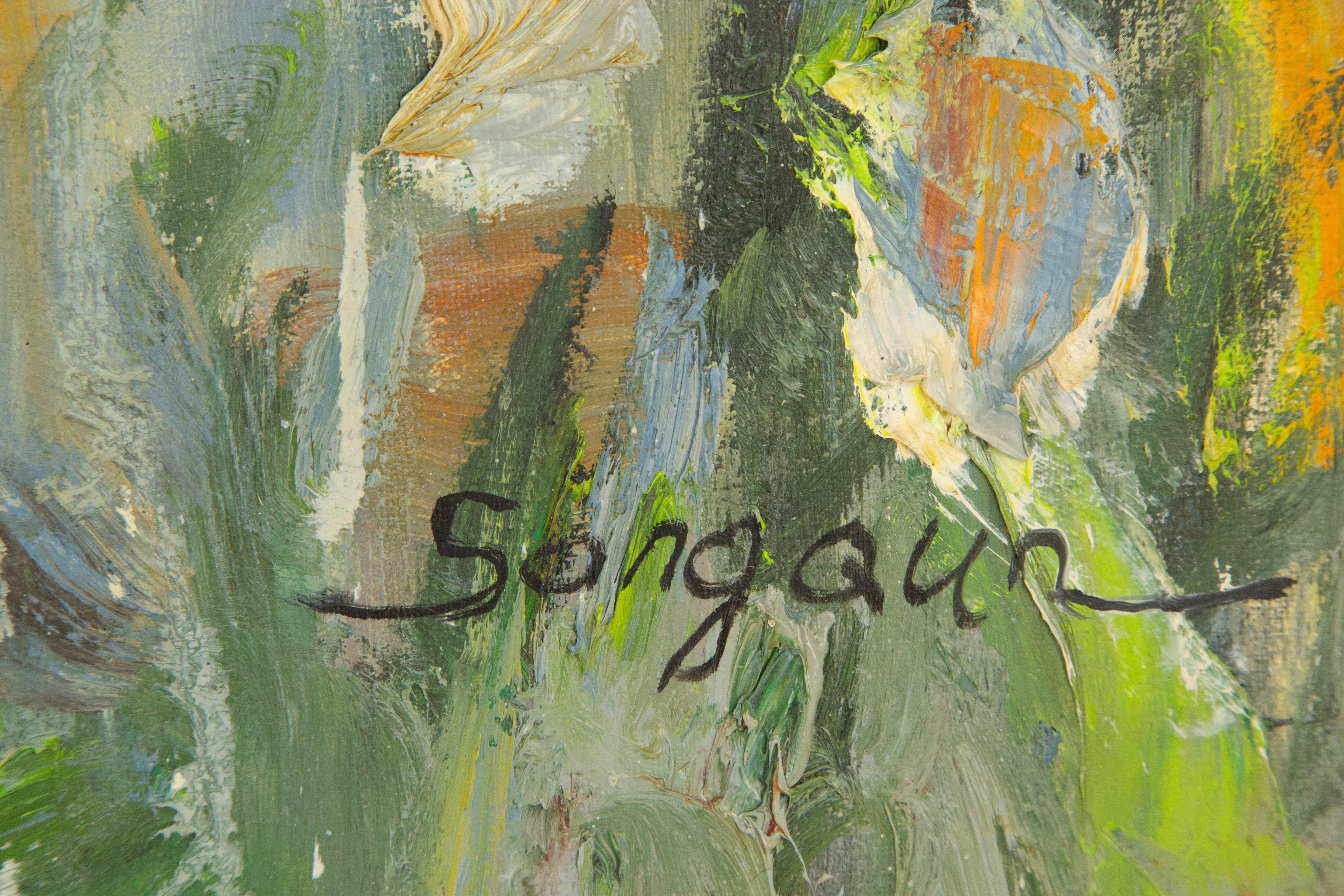 Qun Song Portrait Original Oil On Canvas 