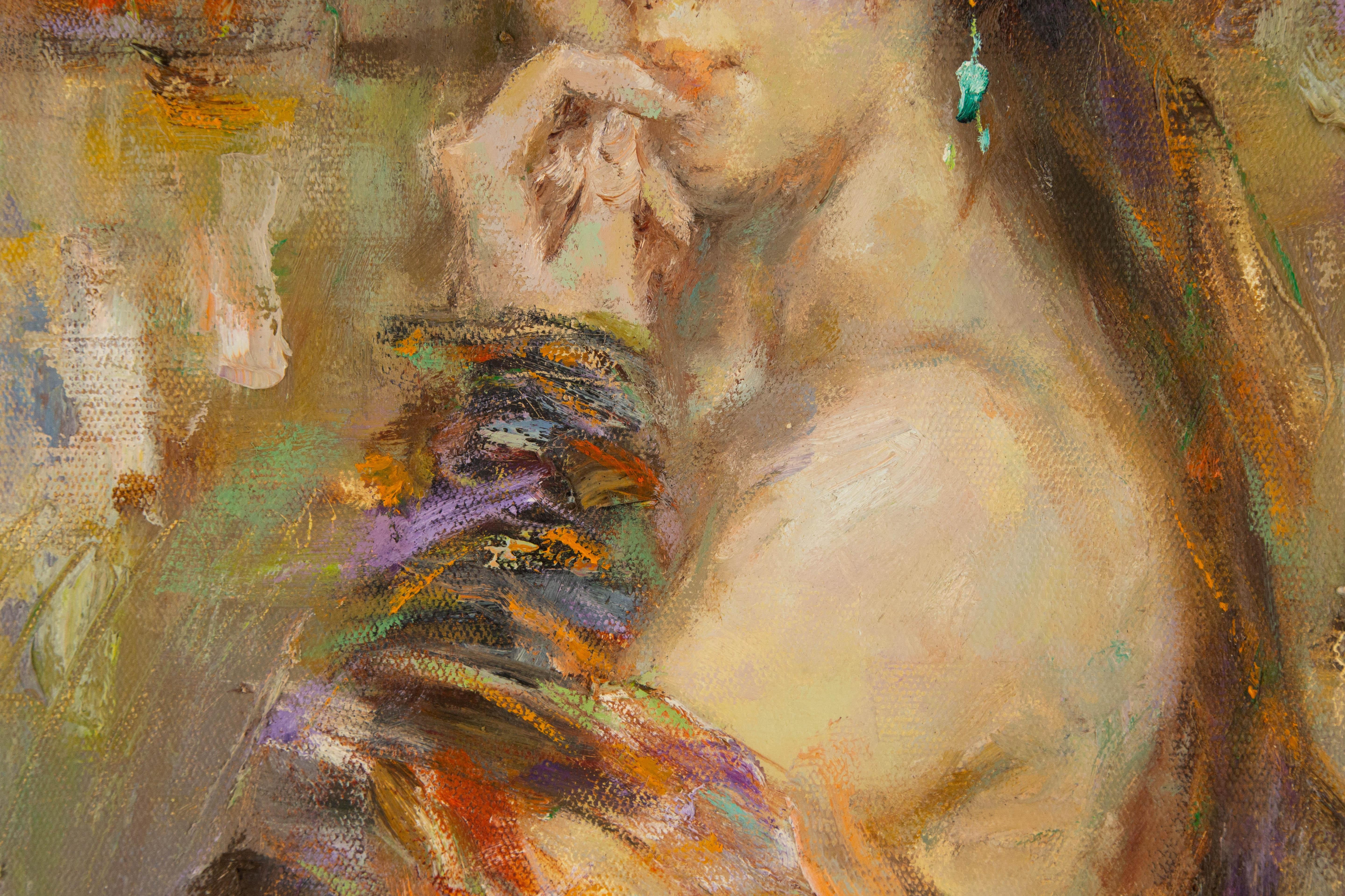 Ritratto di Qun Song Pittura a olio originale 