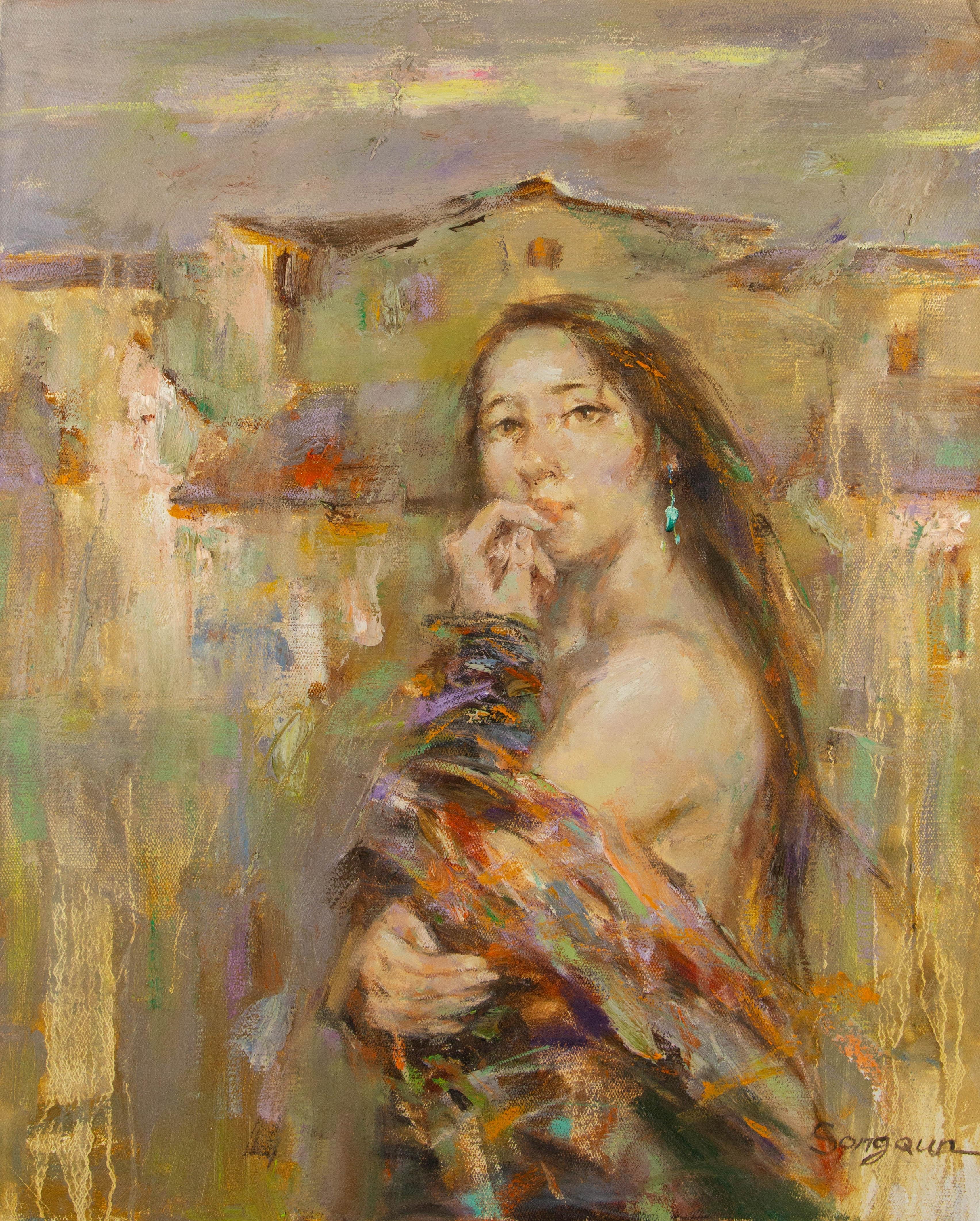  Titolo: La bellezza del Nord
 Medium: Olio su tela
 Dimensioni: 31 x 25 pollici
 Cornice: Possibilità di incorniciatura!
 Condizioni: Il dipinto appare in ottime condizioni.
 Nota: questo quadro non è teso
 Anno: 
 Artista: Qun Song
 Firma: