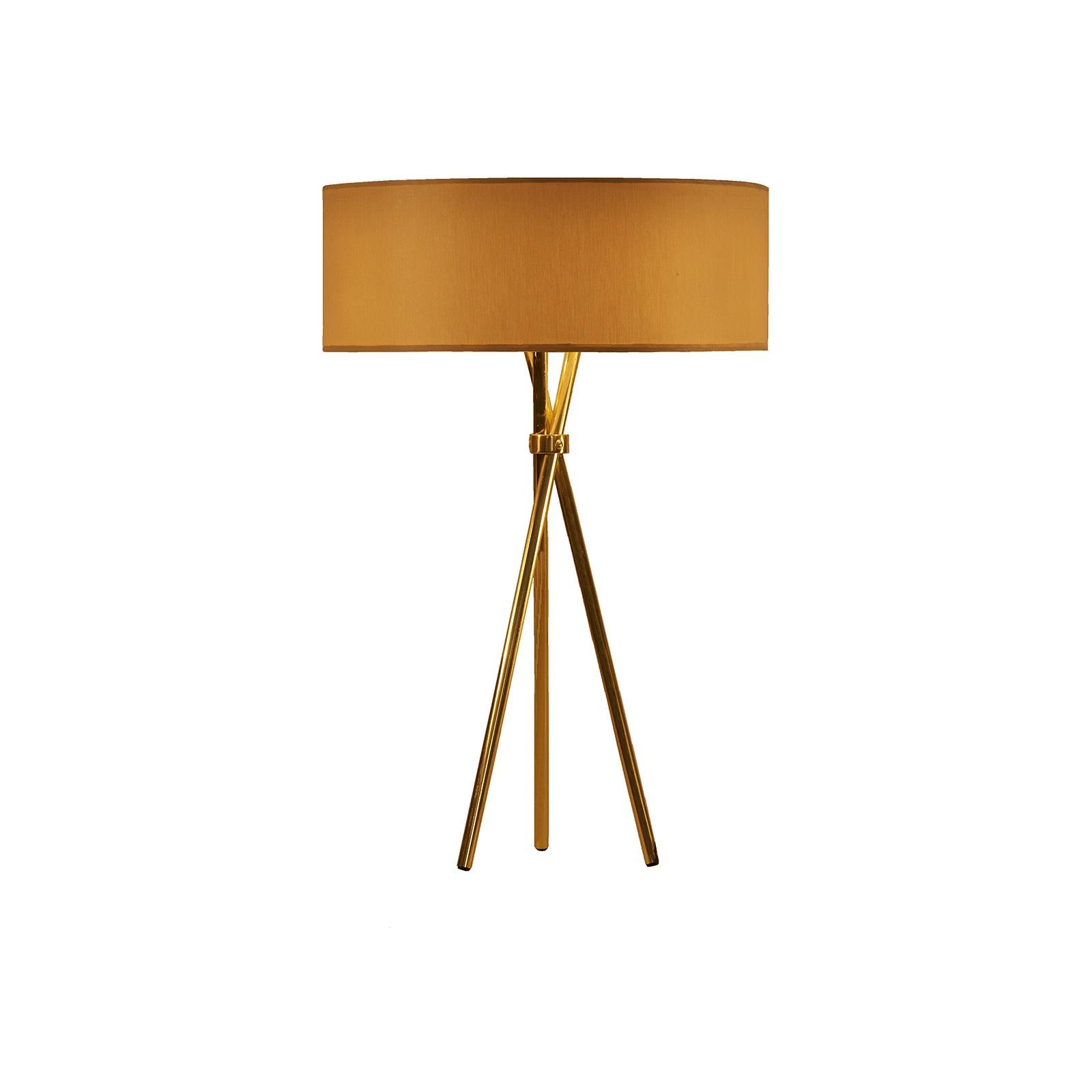 Modern Quo Mini Cardboard and Brass Table Lamp, Diff. Colors Available For Sale