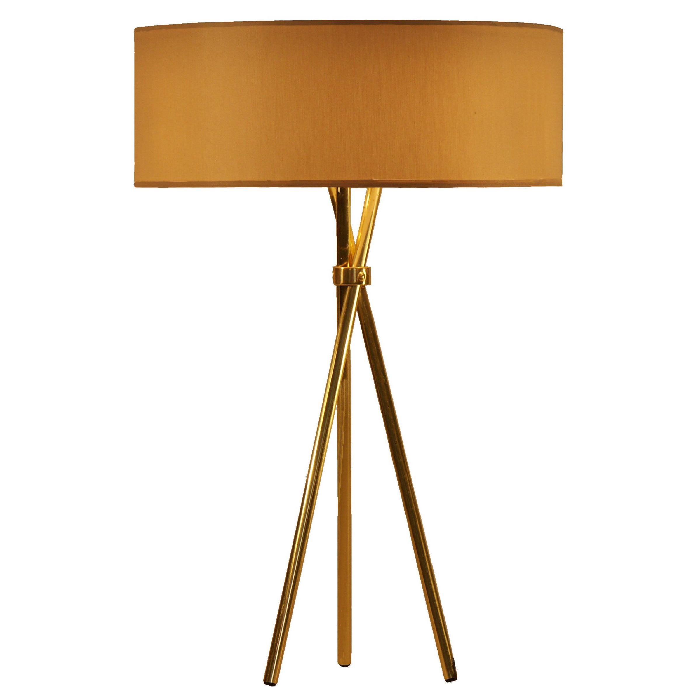Quo Mini Cardboard and Brass Table Lamp, Diff. Colors Available