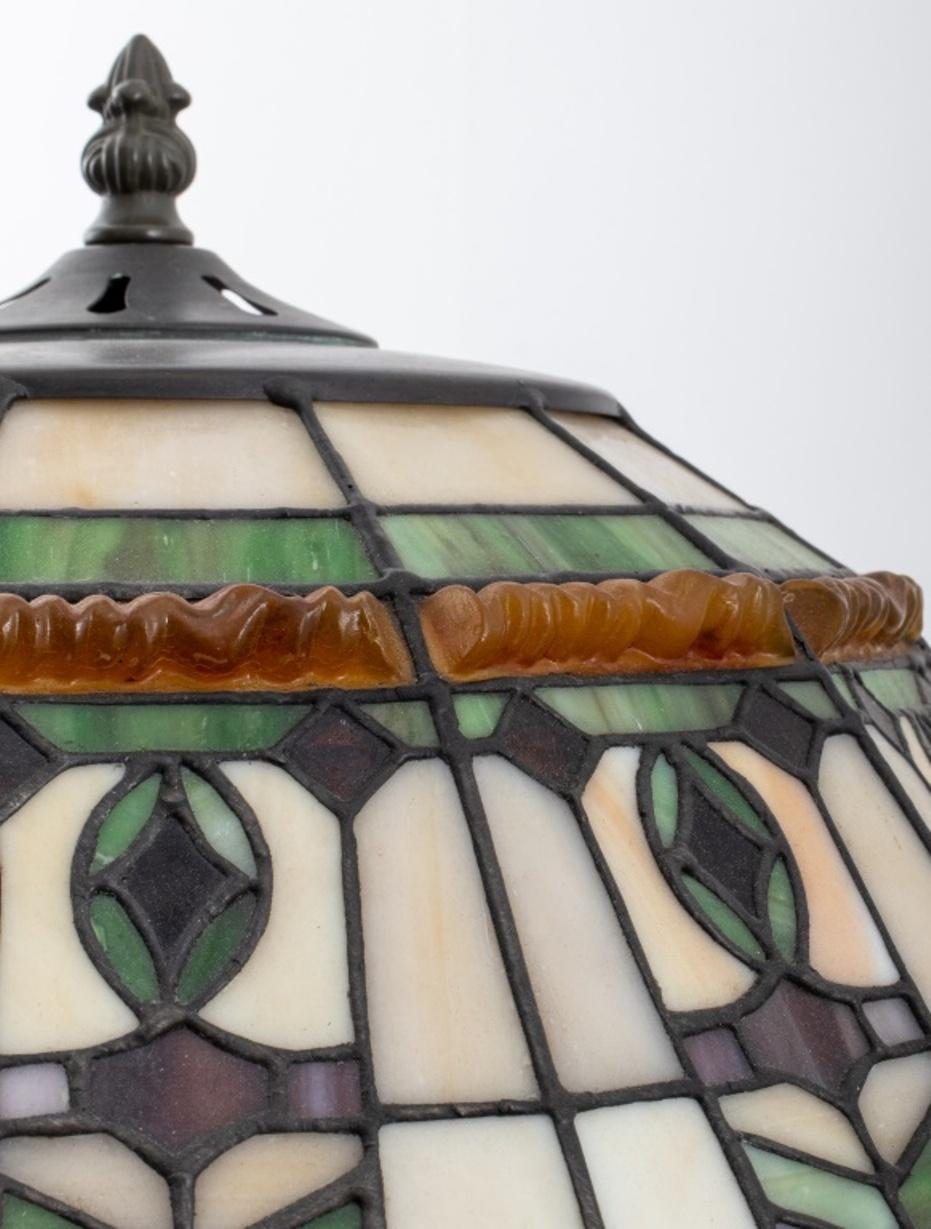 Arts and Crafts Tiffany Style Glass Table Lamp