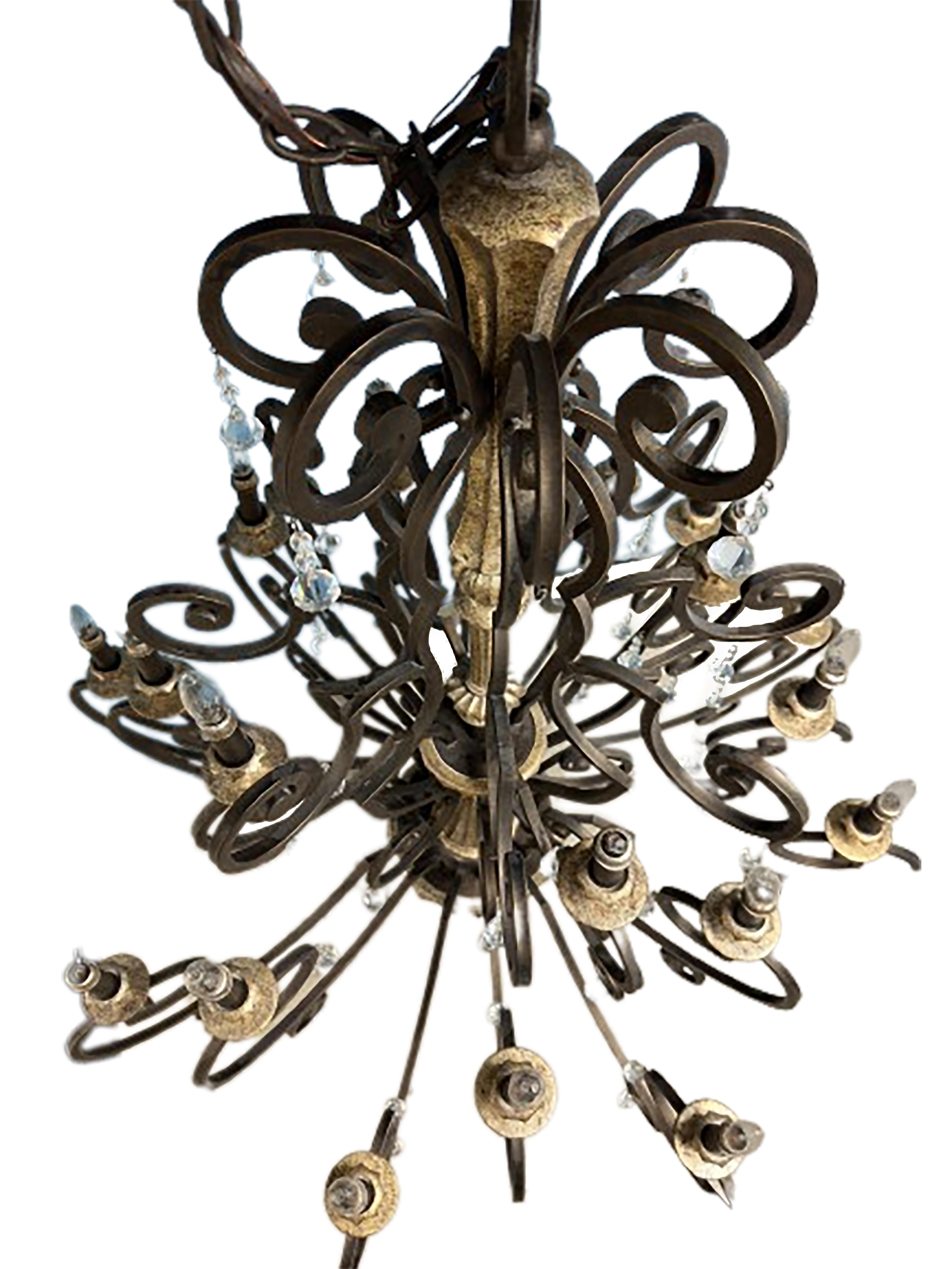 Country Quoizel Marquette 3-Tier Chandelier For Sale