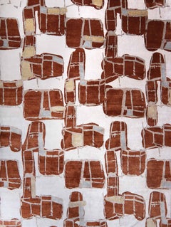 Quotidiana Burnt Sienna Hand Knotted Rug by Eskayel