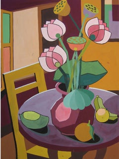 Still life, Painting, Acrylic on Canvas