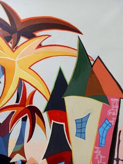 Pesca, un elegante passatempo estivo., Pittura, Acrilico su tela