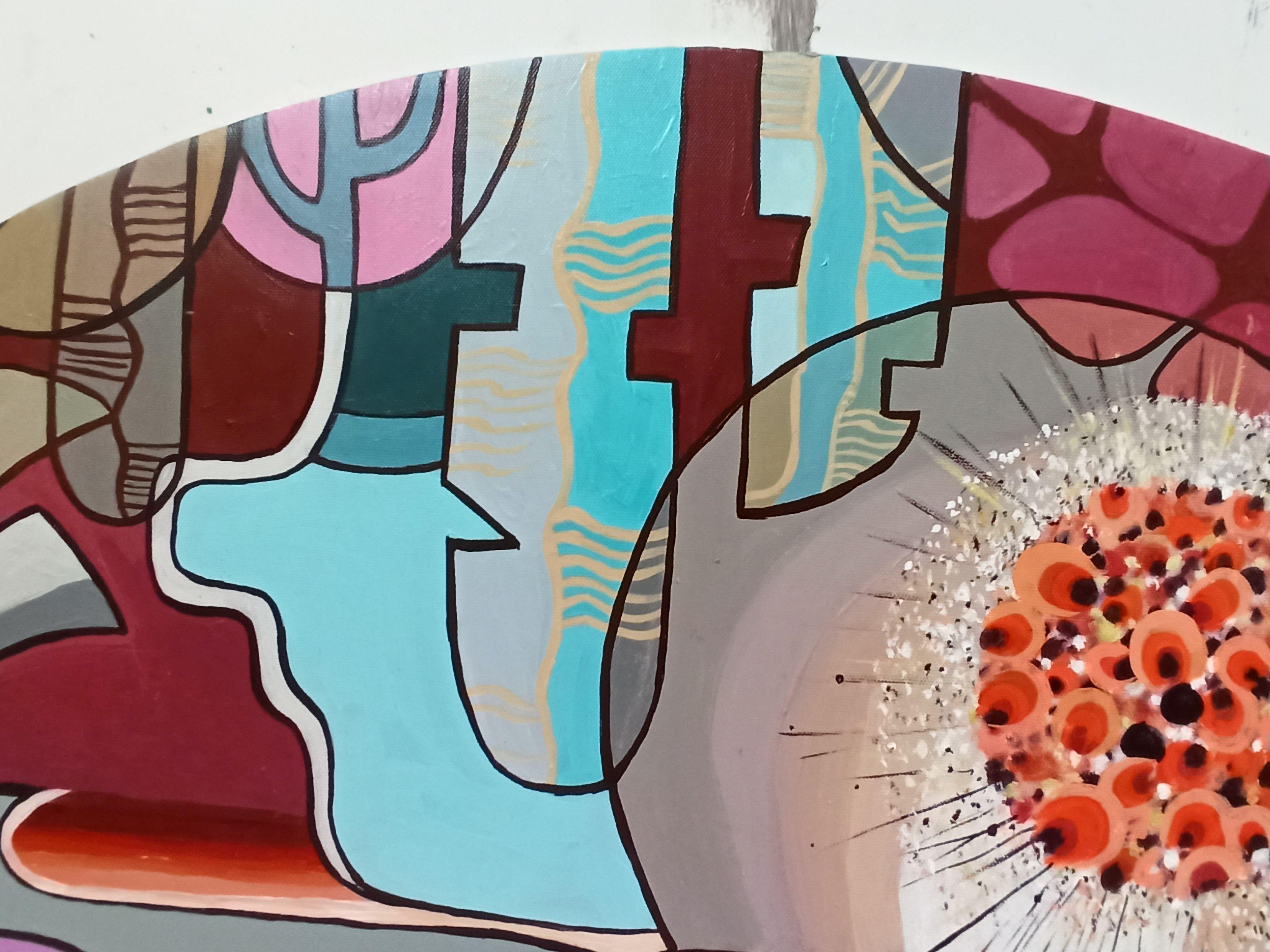 Il paesaggio del giardino (serie di quadri a semicerchio) ti darà una prospettiva diversa dei dipinti. Spero che ti piacciano le immagini e che tu le raccolga per la tua bella casa. :: Pittura :: Art Deco/Art Nouveau :: Questo pezzo viene fornito
