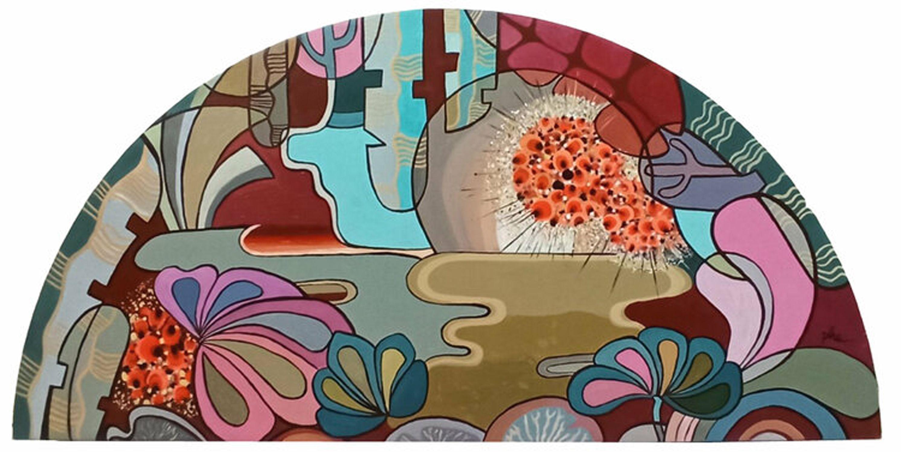 Il paesaggio del giardino, Pittura, Acrilico su tela - Painting di QUYNH ELISA HOANG