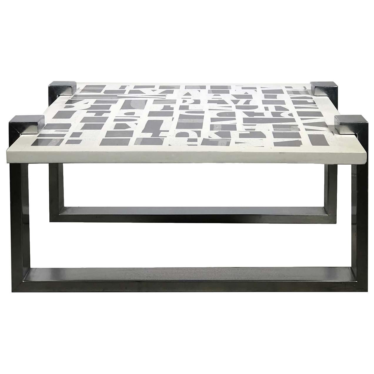 Qwerty Chrome Coffee Table
