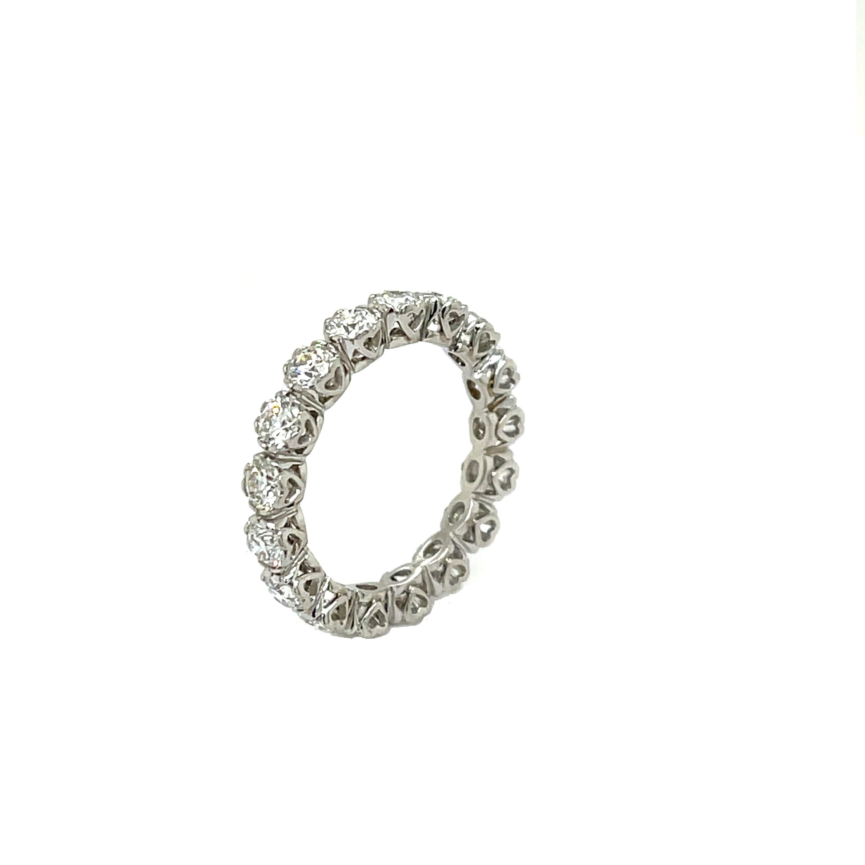 Round Cut R-33-100 - ETERNAL HEARTS TM. PLAT Ring For Sale