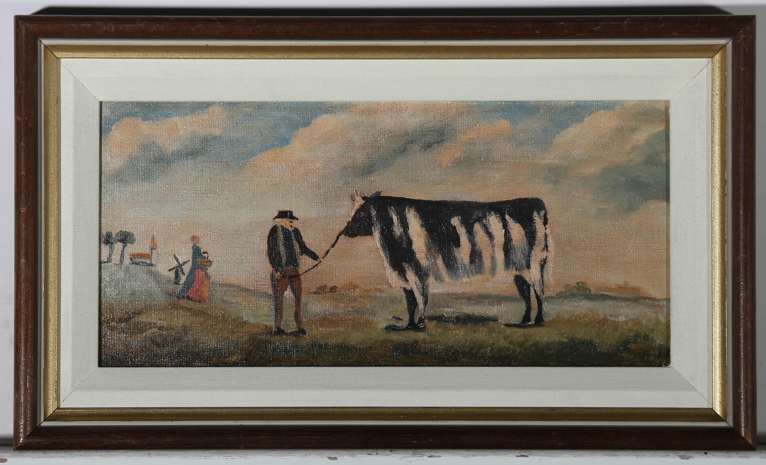 R. A. Jones - 20th Century Oil, A Prize Heifer For Sale 2