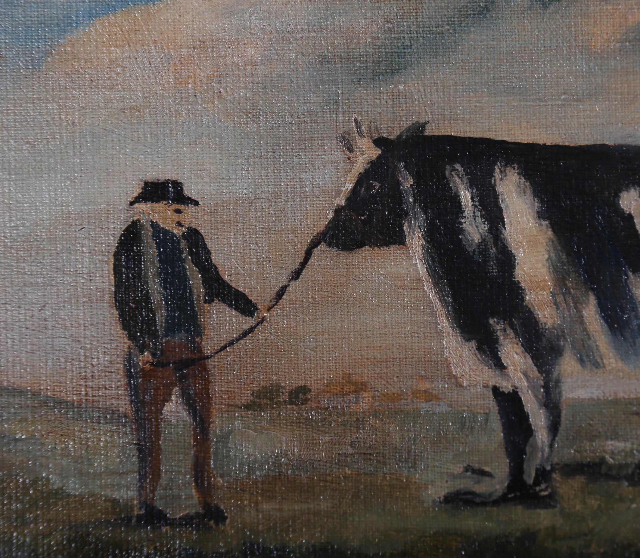 R. A. Jones - 20th Century Oil, A Prize Heifer For Sale 4