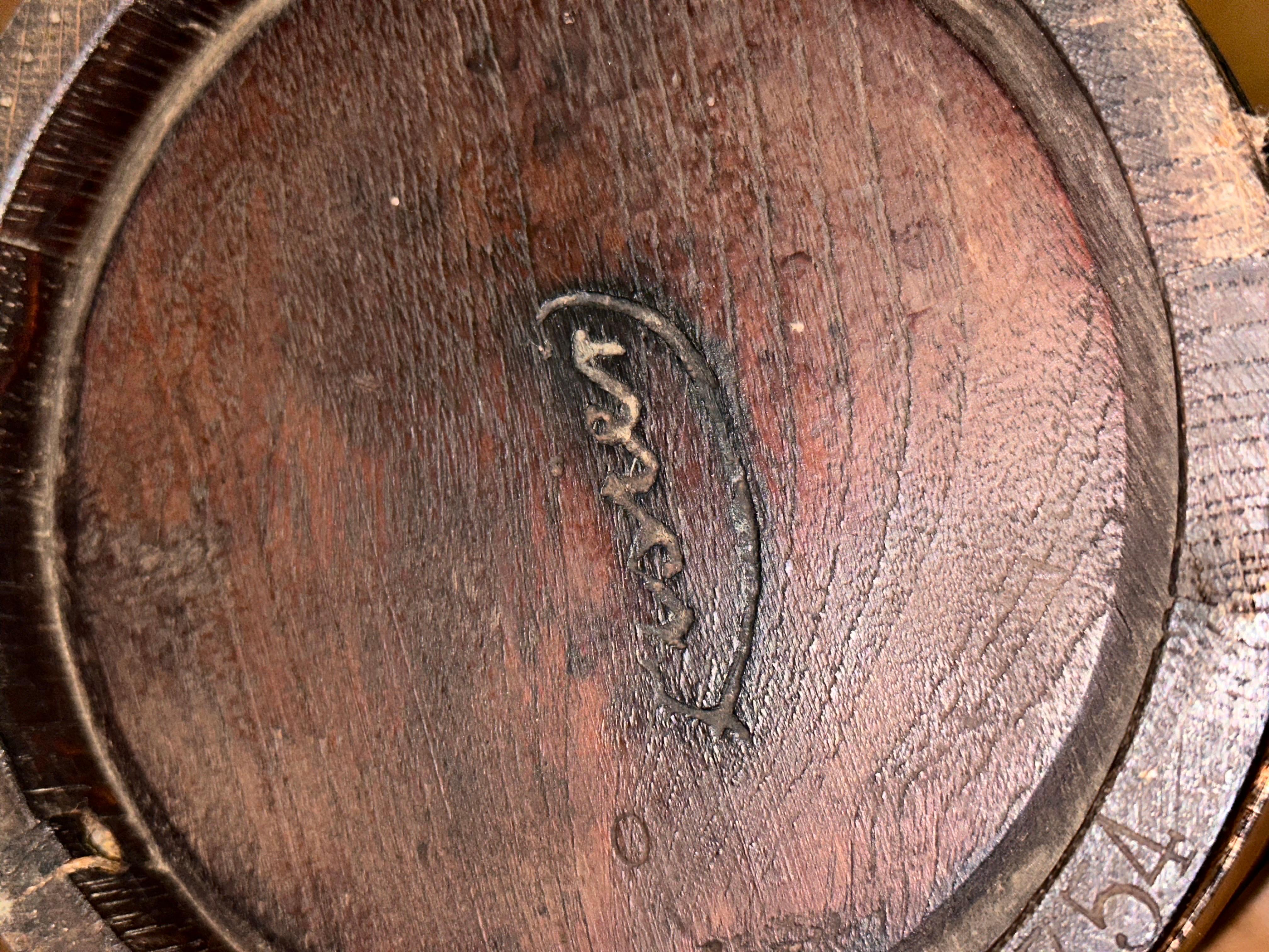 R a Lister & Co Oak 1900s Edwardian Bucket with Brass Braces For Sale 1