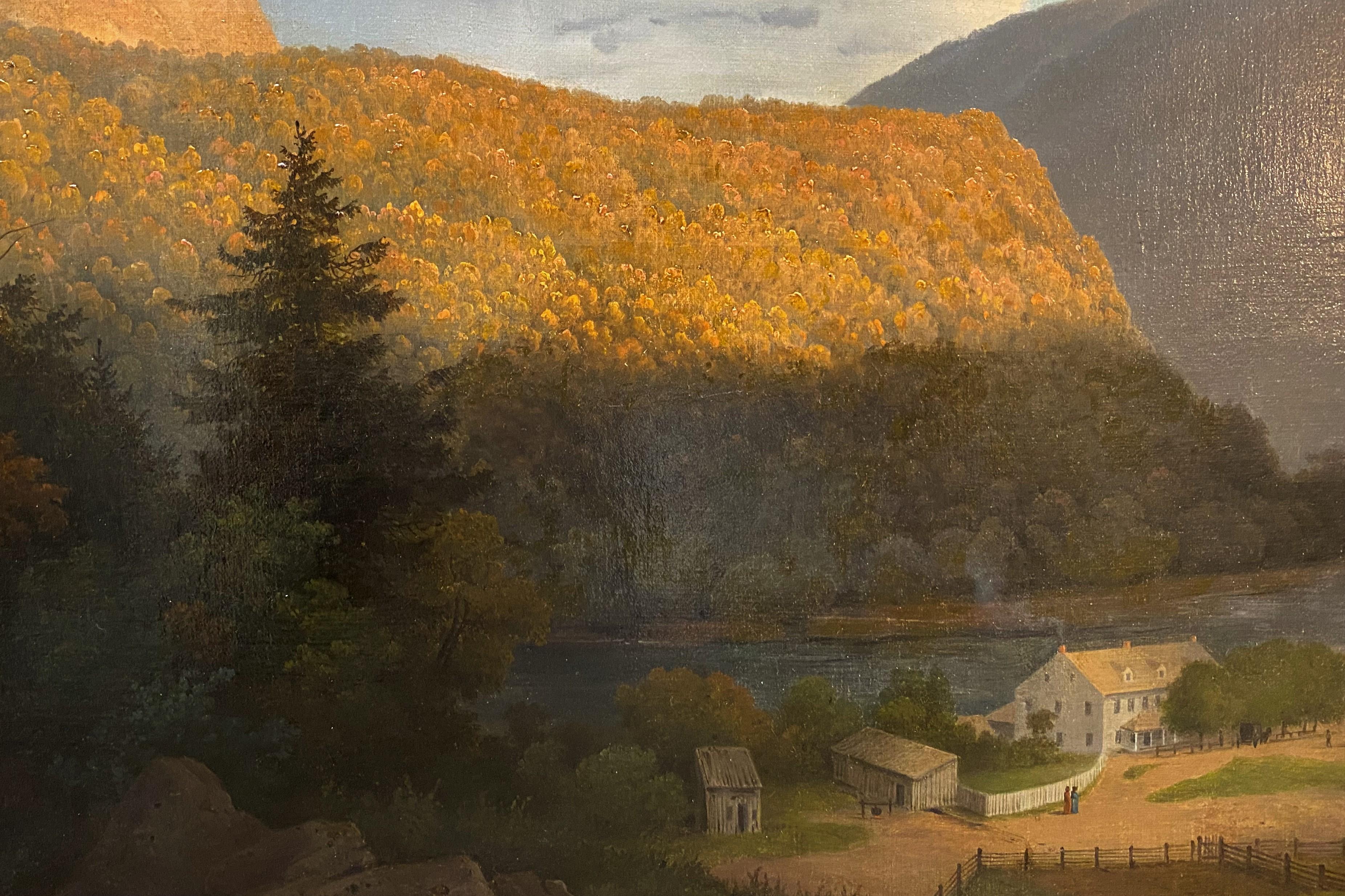 Delaware Gap - Hudson River School Painting by Régis François Gignoux