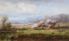 Spring Landscape by Régis François Gignoux (1816-1882, French)