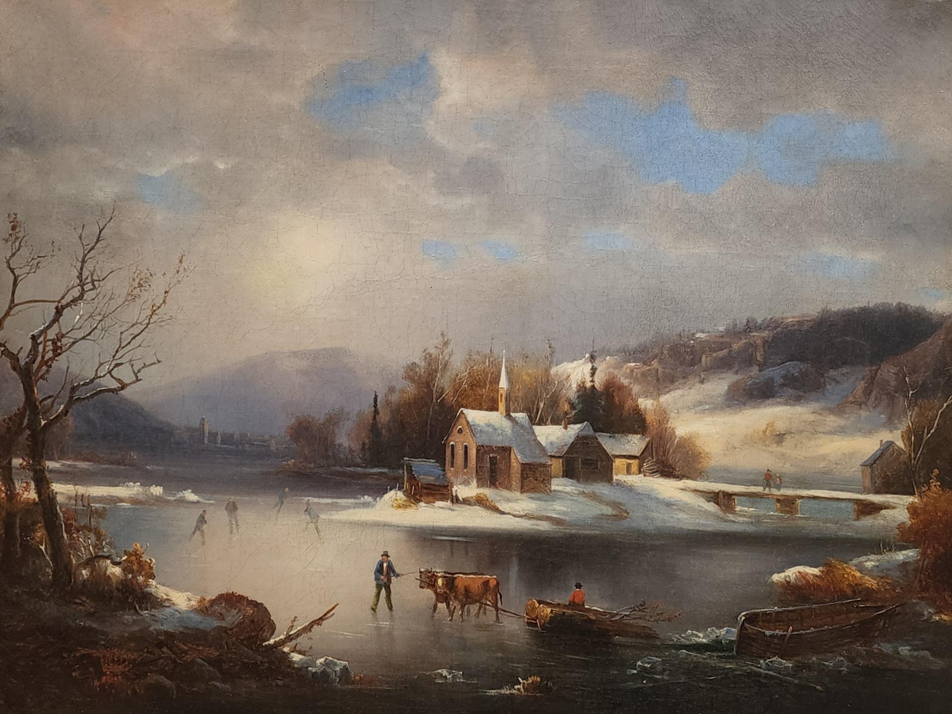 Régis François Gignoux Landscape Painting - Winter Landscape