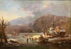 Winter Landscape with a Skating Scene