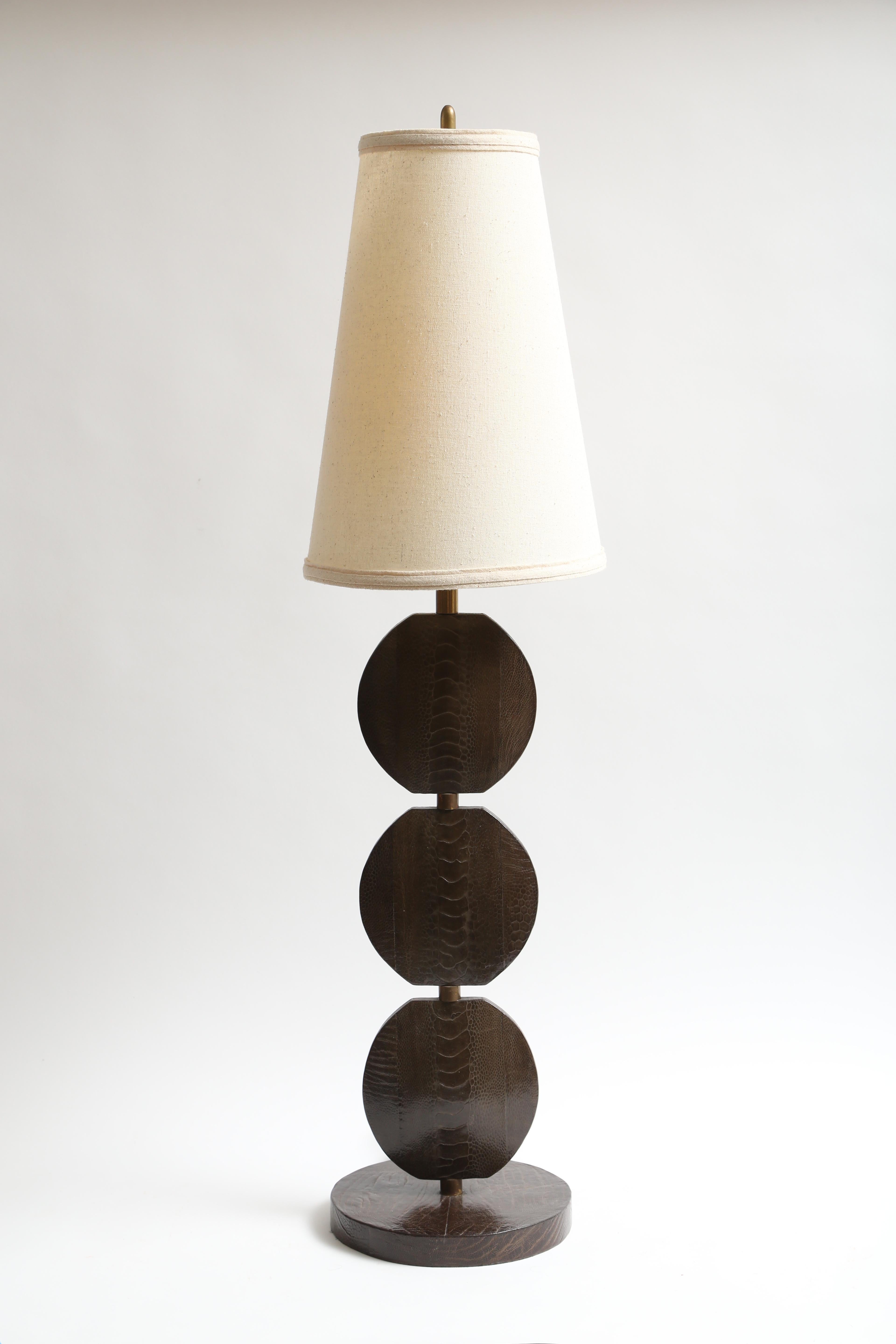 R and Y Augousti Lizard Covered Articulated Lamp In Good Condition In West Palm Beach, FL