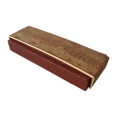 R and Y Augousti Red Shagreen and Ostrich Leg Skin Box