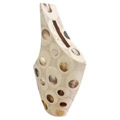R and Y Augousti Shagreen and Mother-of-Pearl Vase