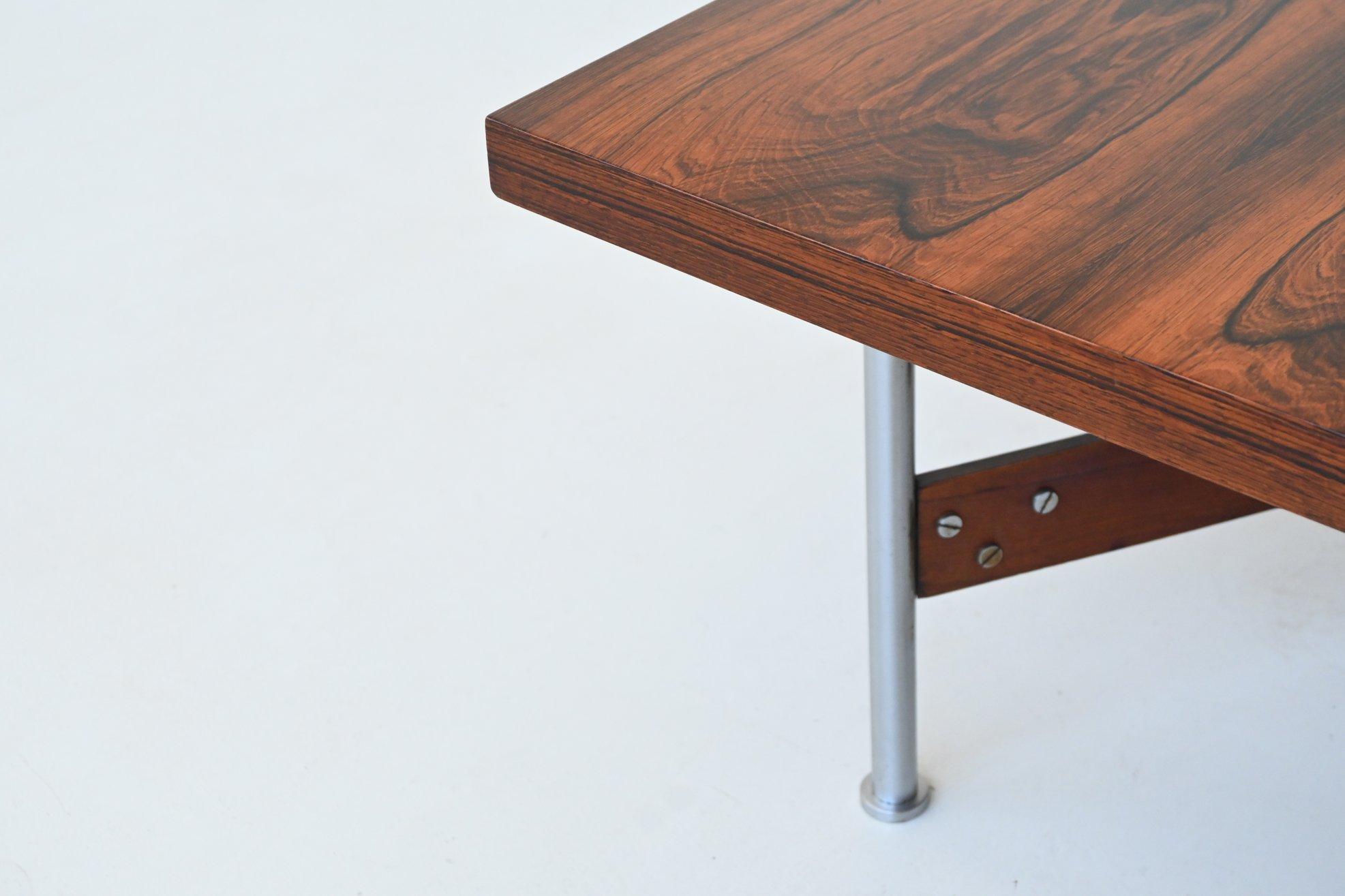 R. I. B. Glatzel table basse en bois de rose et marbre Fristho Pays-Bas 1962 en vente 4