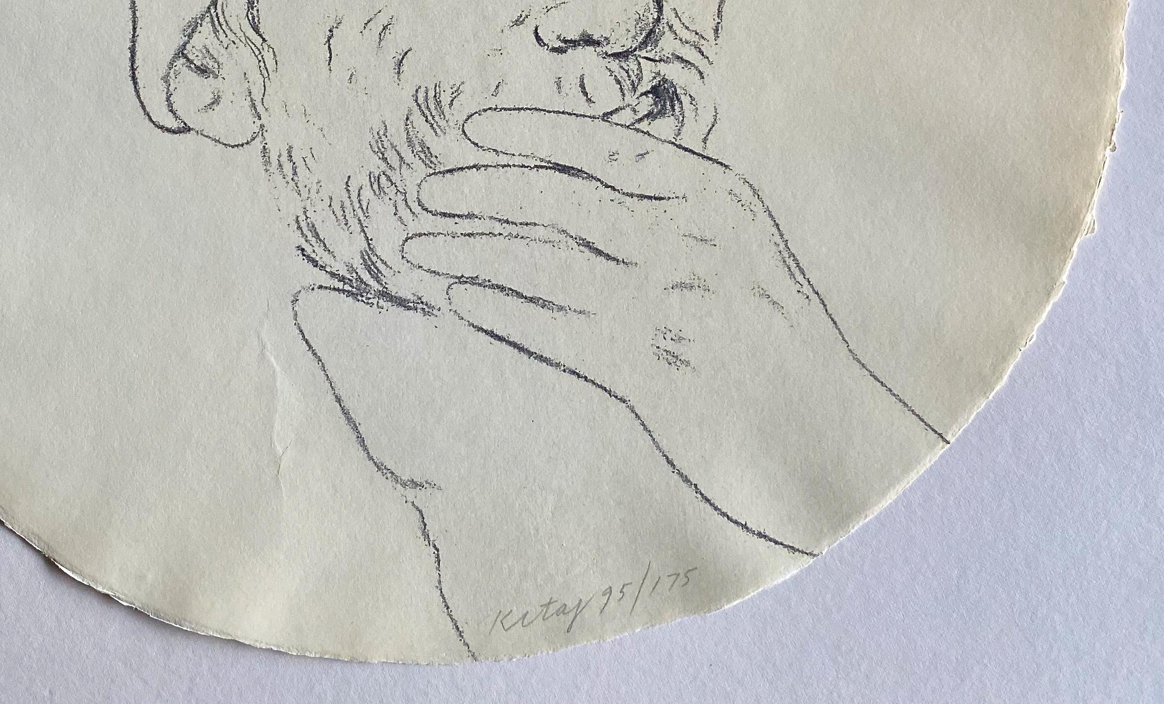 Modern R. B. Kitaj Untitled from Self-Portrait in a Convex Mirror