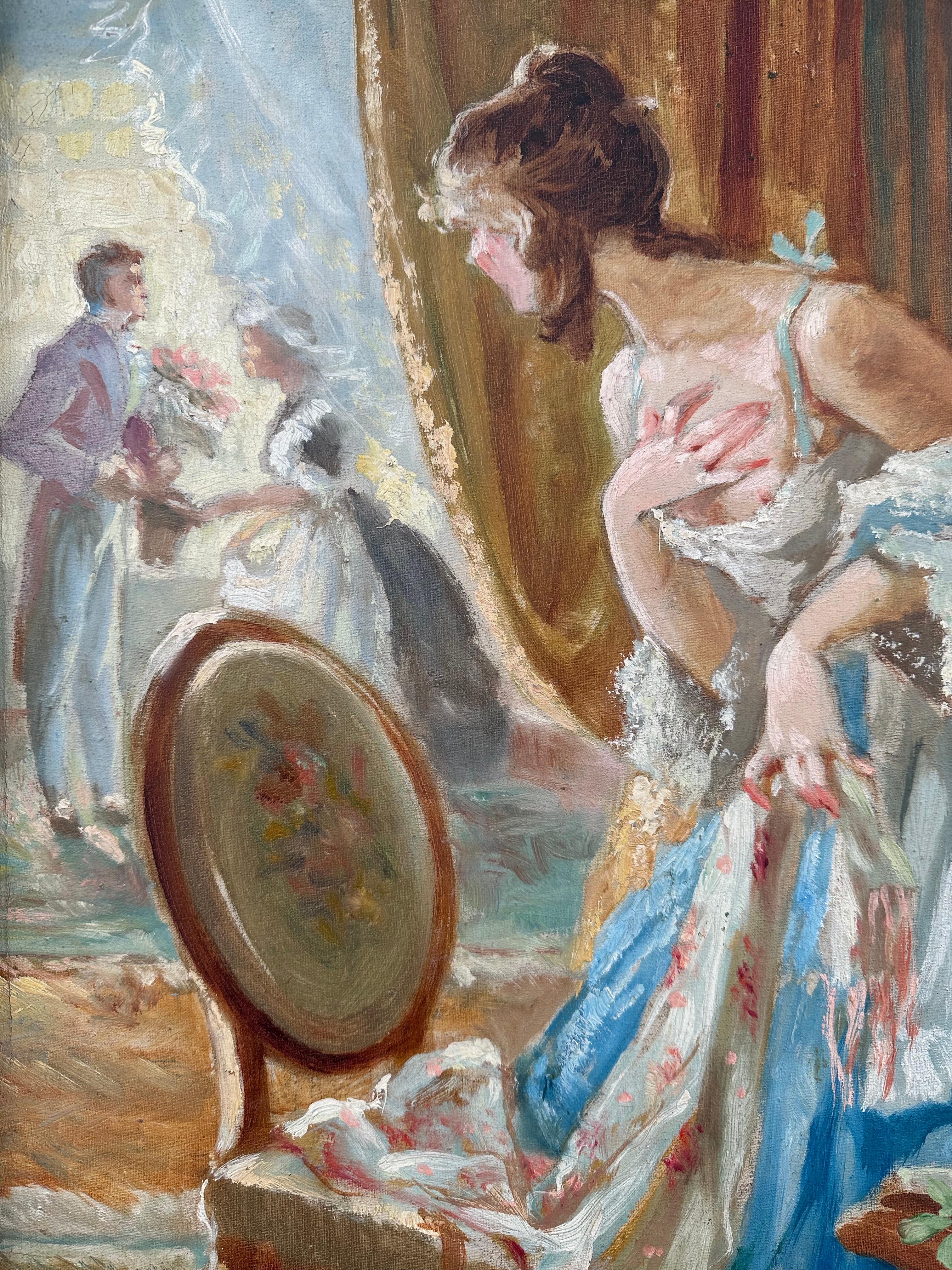 Gentleman Caller Southern Belle - Painting di R. Benda