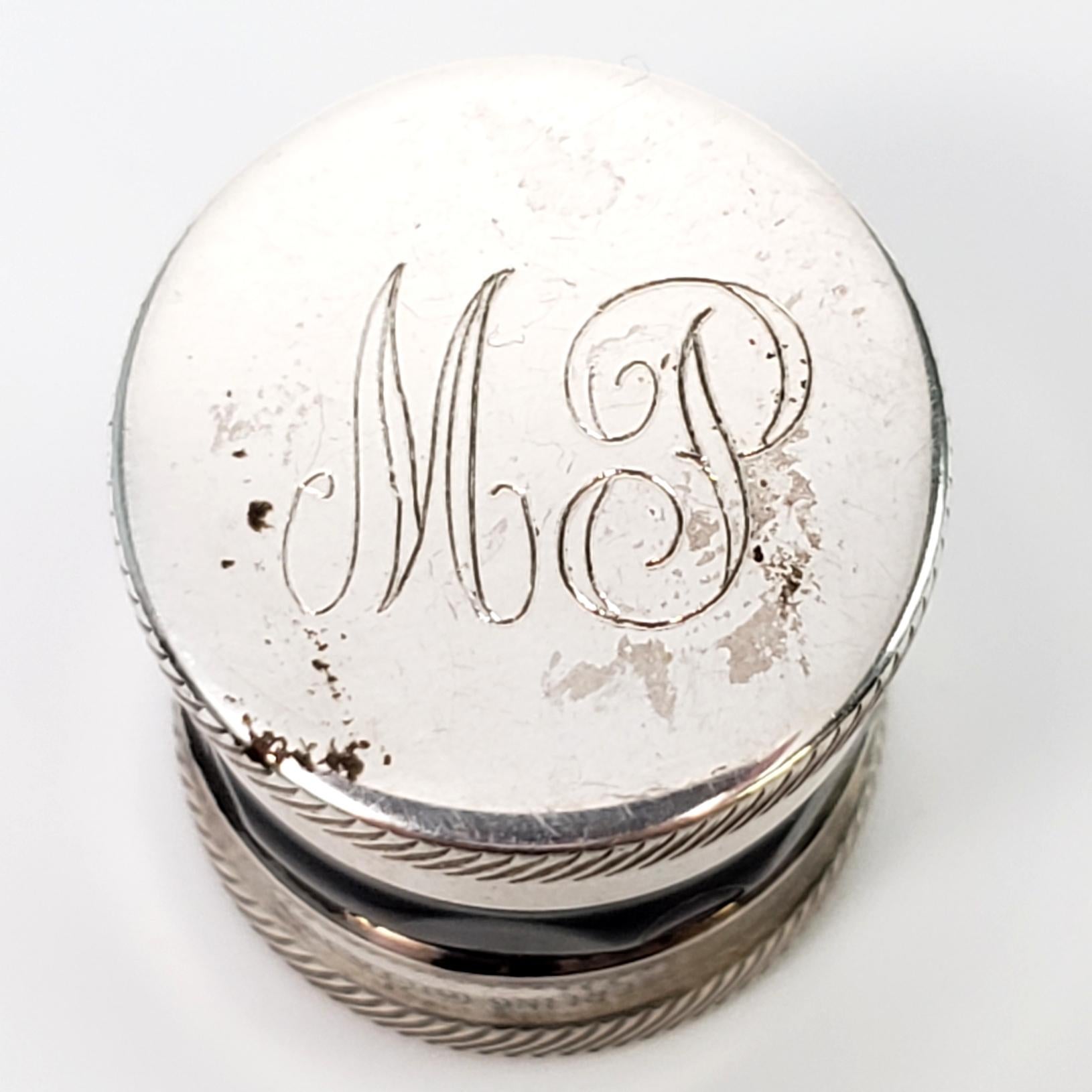 20th Century R. Blackington Sterling Silver Contact Lens Case with Monogram
