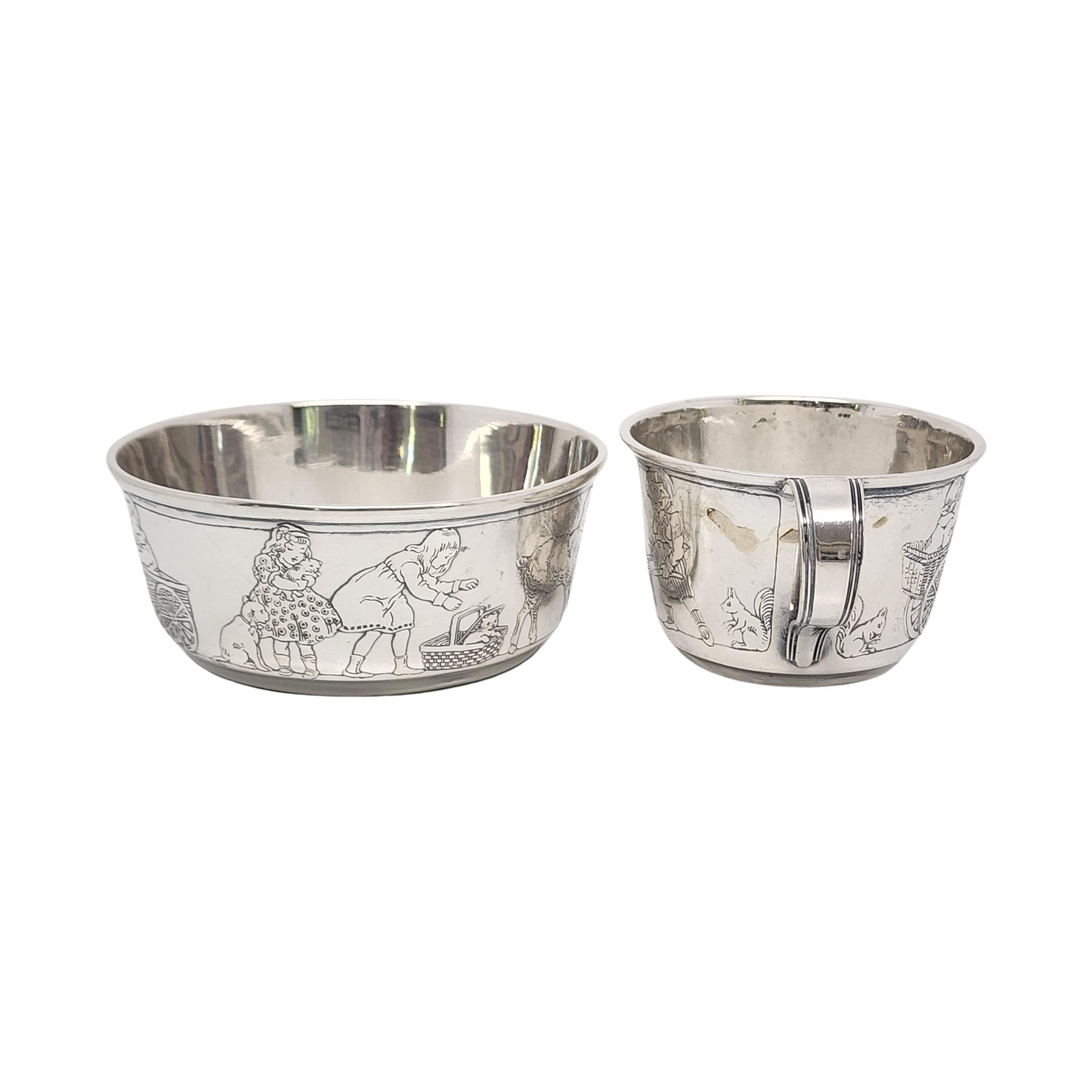 sterling silver dog bowl