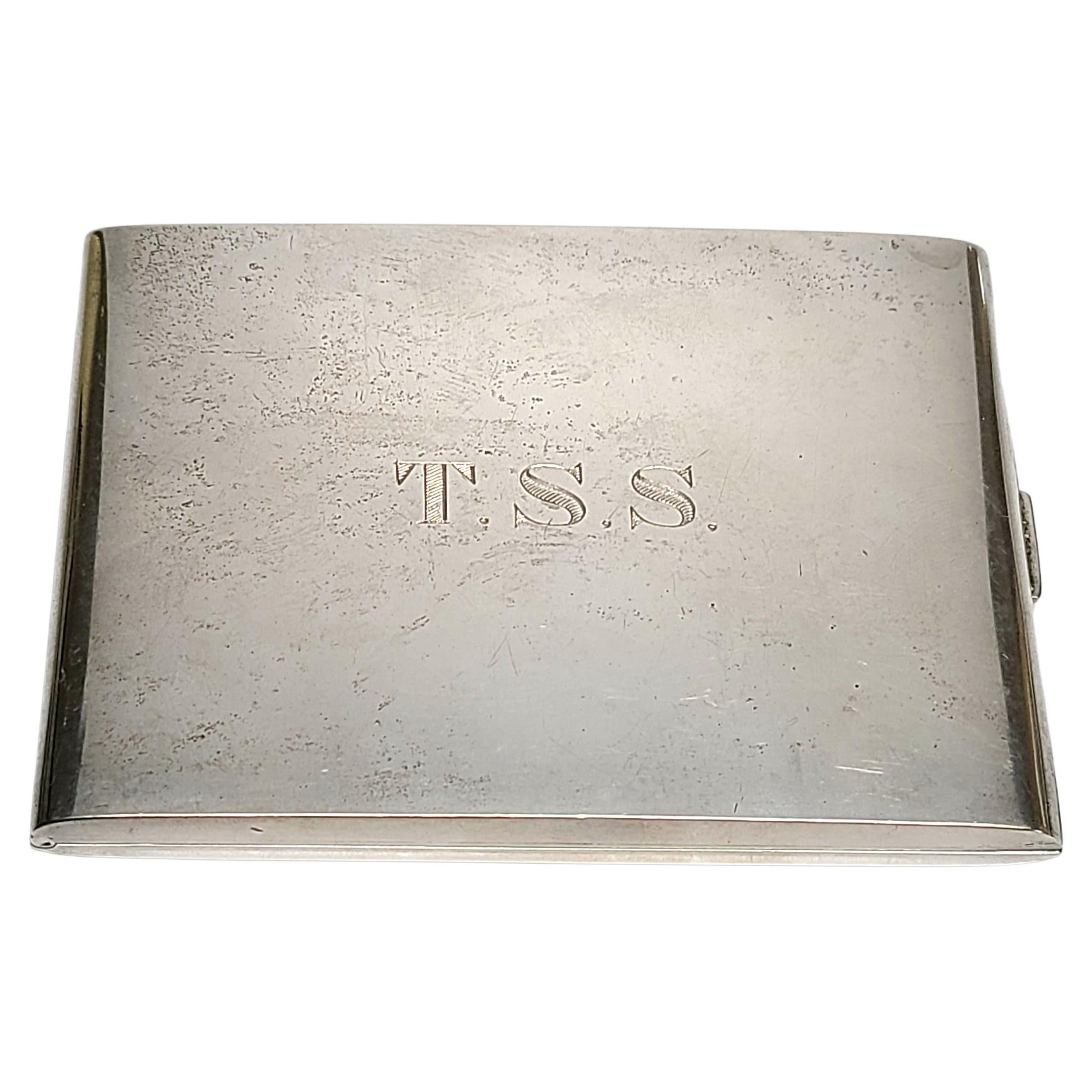 R Blackinton & Co Sterling Silver Cigarette Case with Monogram