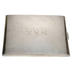 R Blackinton & Co Sterling Silver Cigarette Case with Monogram