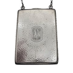 R Blackinton & Co Sterling Silver Coin Compact Purse 7043 with Monogram #15047