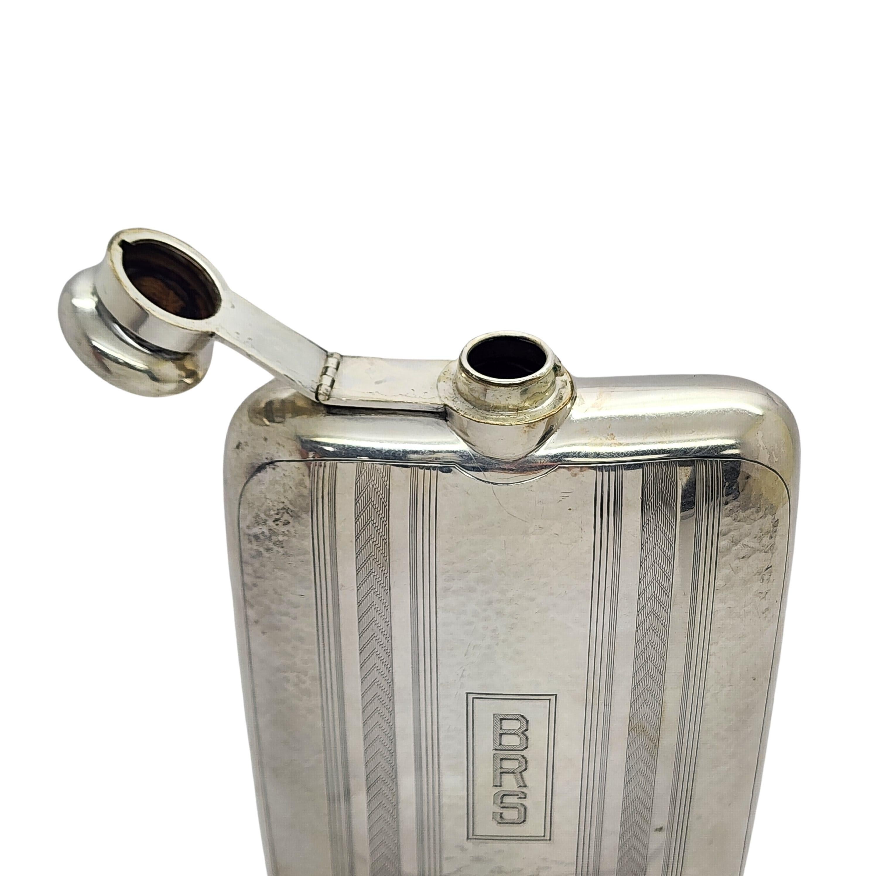R Blackinton Co Sterling Silber Hip Flask mitMono #15758 für Damen oder Herren im Angebot