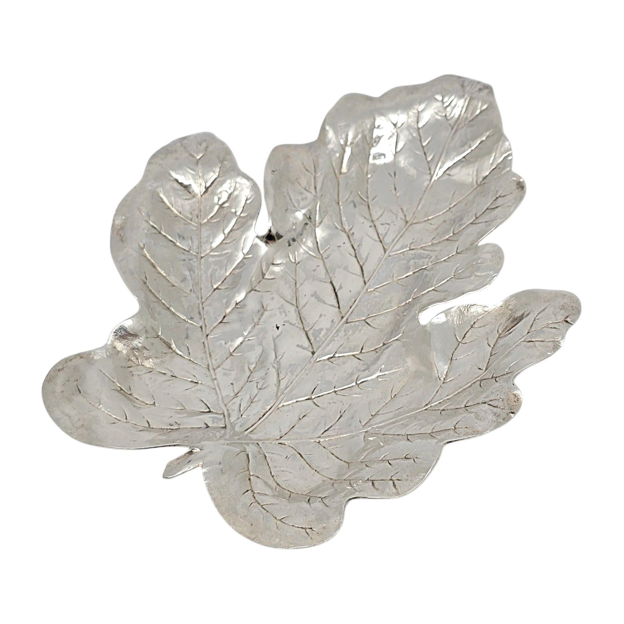 Women's or Men's R Blackinton & Co Sterling Silver Oak Leaf Dish 501 #21024 For Sale