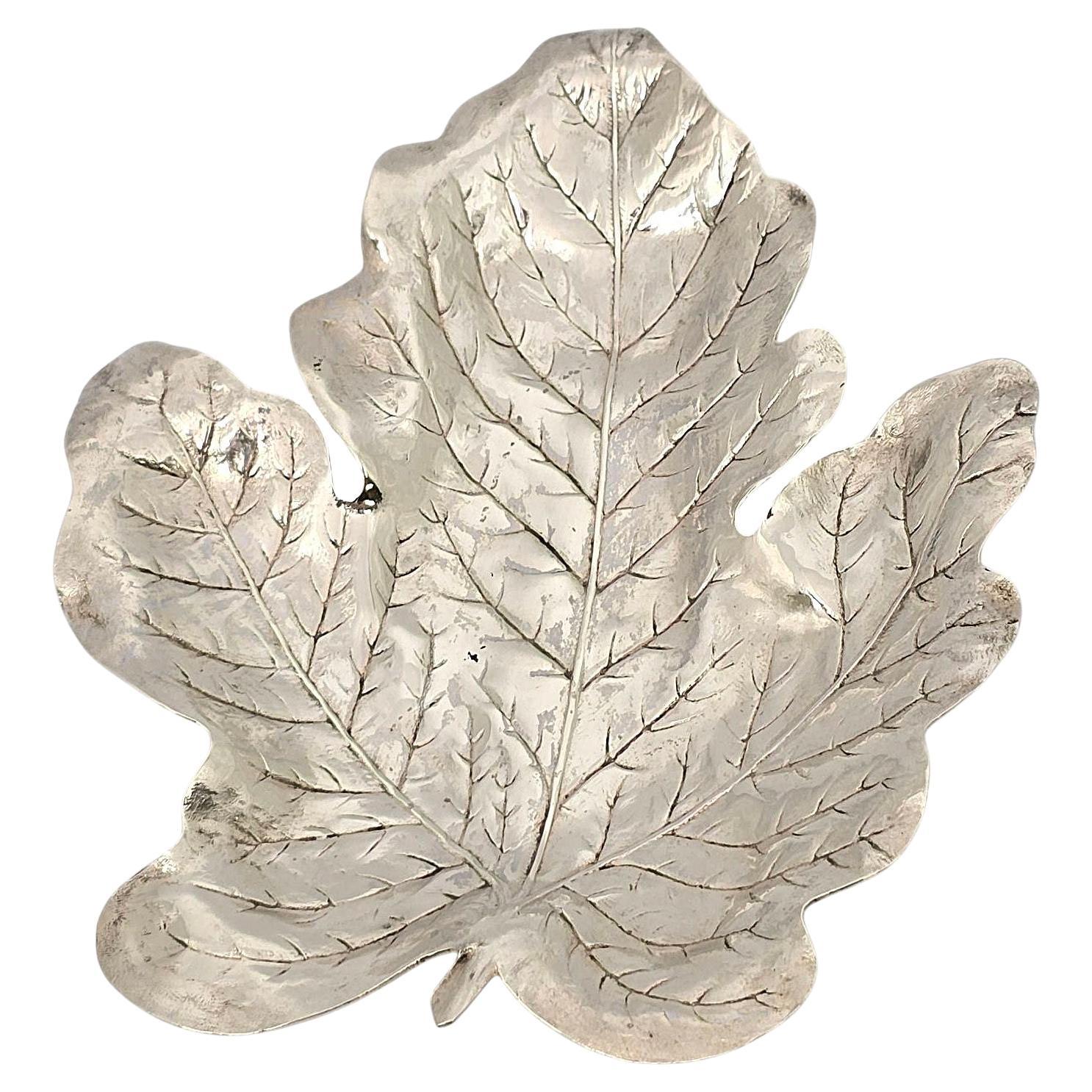 R Blackinton & Co Sterling Silver Oak Leaf Dish 501 #21024