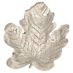 R Blackinton & Co Plato de plata de ley con hoja de roble 501 nº 21024