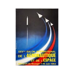 1963 Original poster for the 25th International Paris Air Show - Aviation
