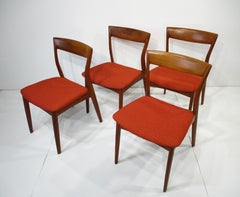 R. Borregaard Teak Dining Chairs for Viborg Stolefabrik Denmark