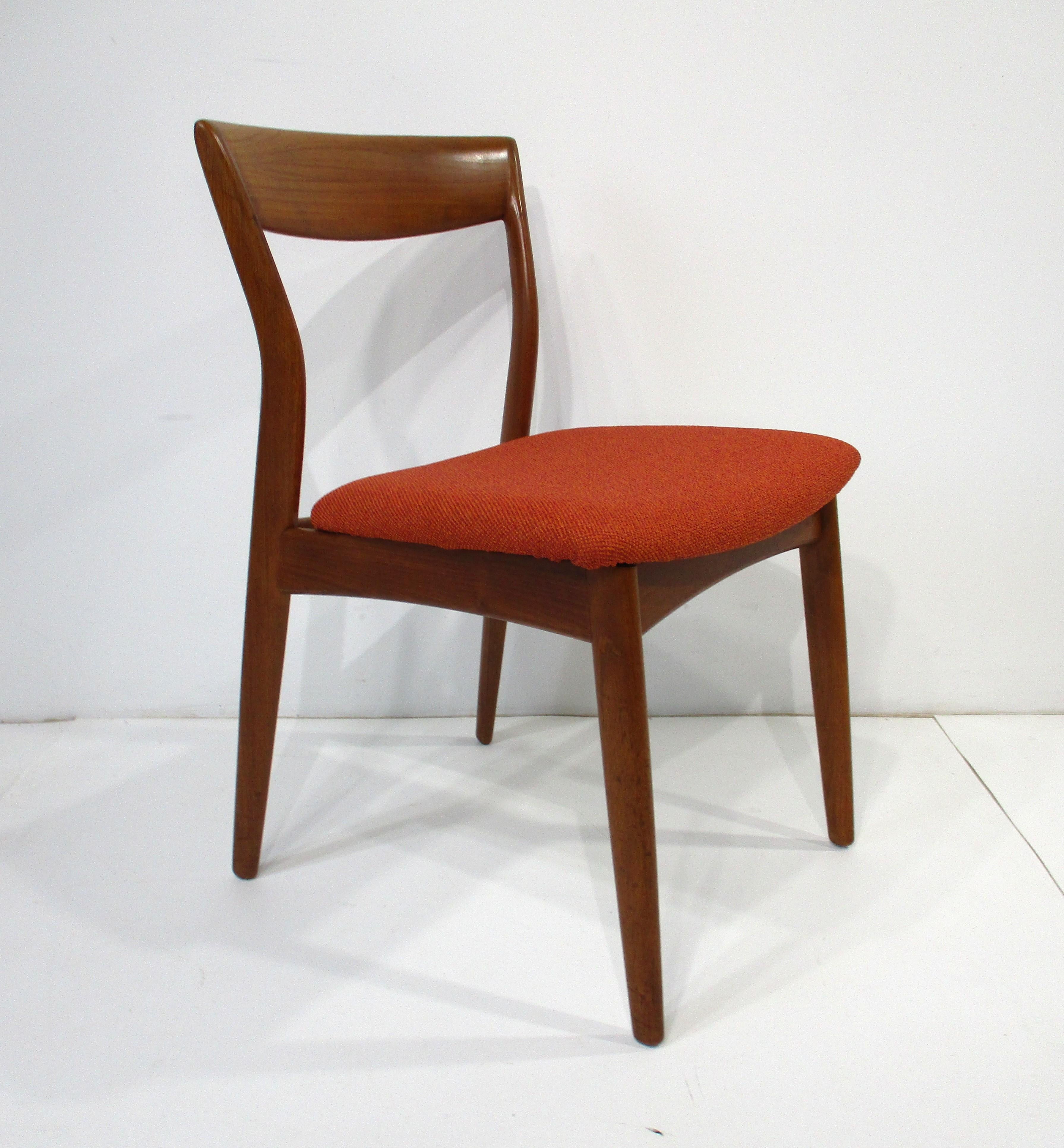 Mid-Century moderno R. Sedie da pranzo in teak di Borregaard per Viborg Stolefabrik Danimarca in vendita