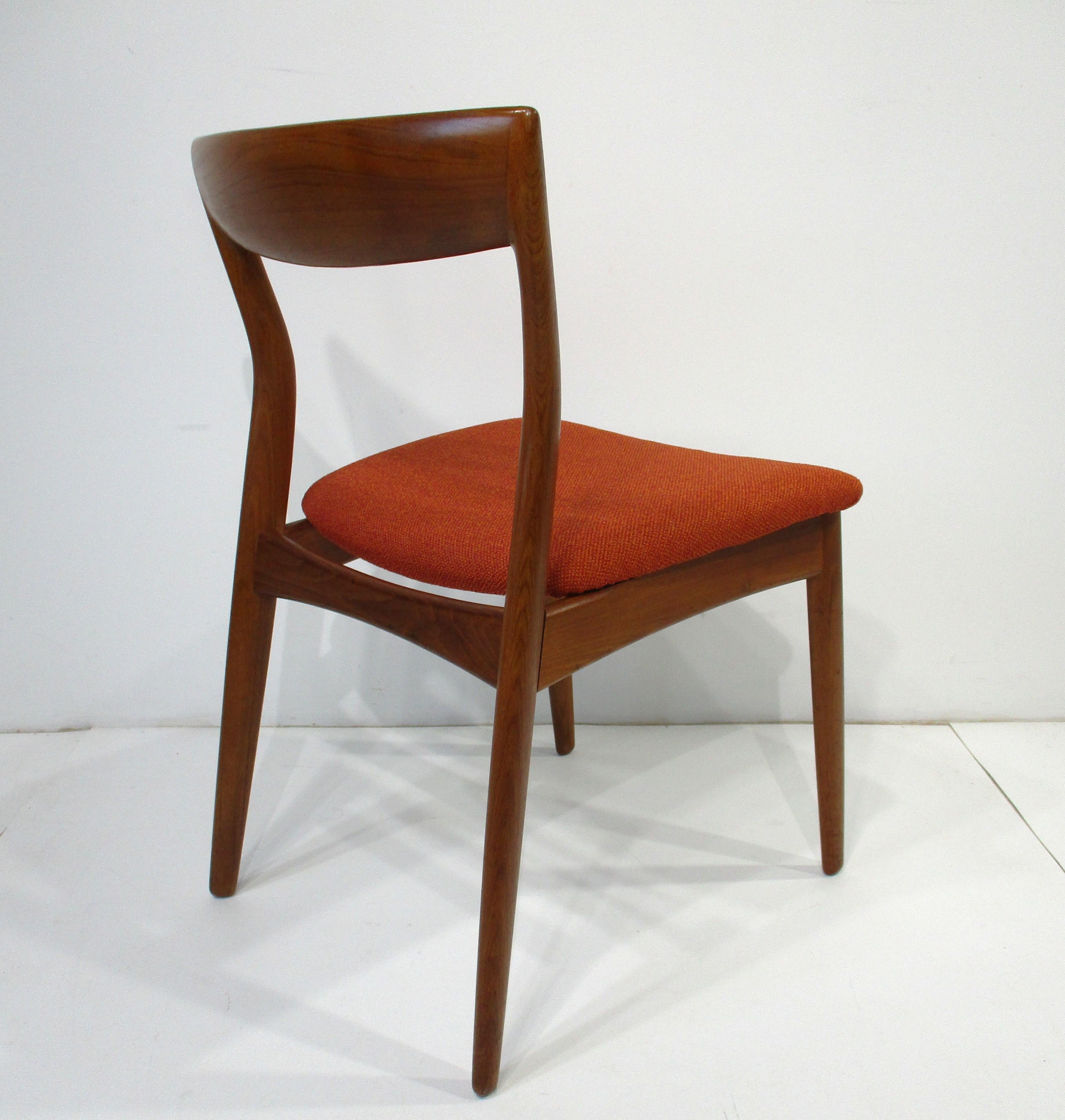 XX secolo R. Sedie da pranzo in teak di Borregaard per Viborg Stolefabrik Danimarca in vendita