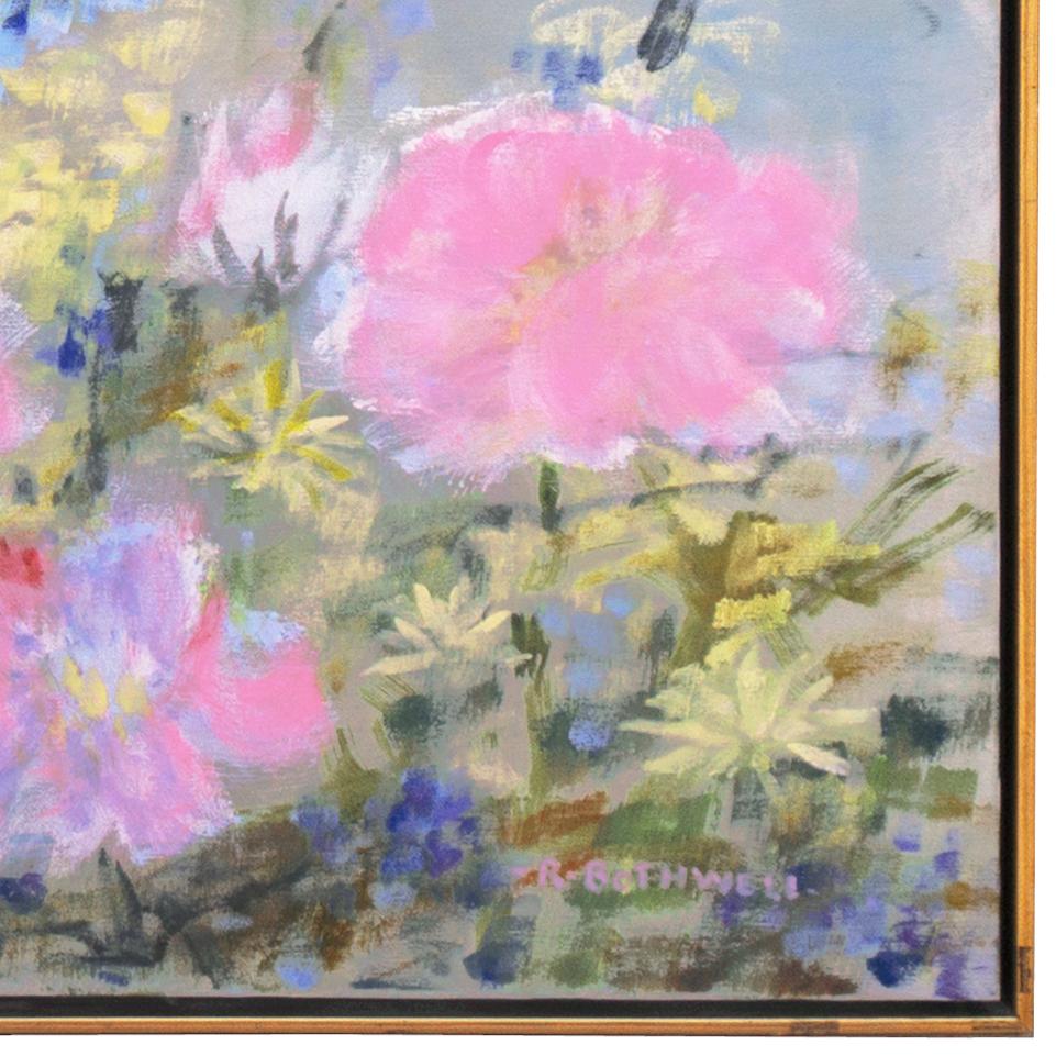 „Sommertag, Wildblumen in der Brise“, amerikanische impressionistische Landschaft, Öl (Post-Impressionismus), Painting, von R. Bothwell