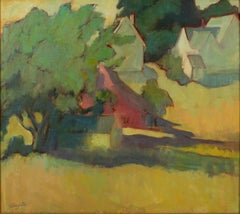 Impressionistische Landschaftsszene Landschaft Öl auf Leinwand Gemälde von R. Boughton