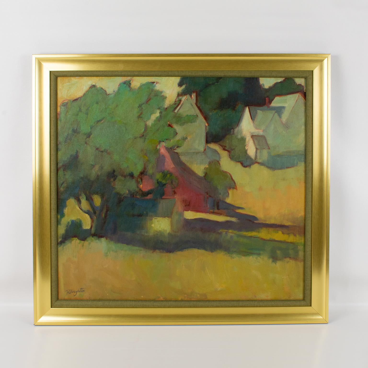 Peinture à l'huile sur toile « In the English Countryside » de R. Boughton en vente 10